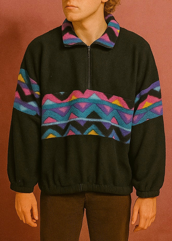 Sweatshirt Vintage Multicolor A Fantasia Anni 90 Unisex Size XL