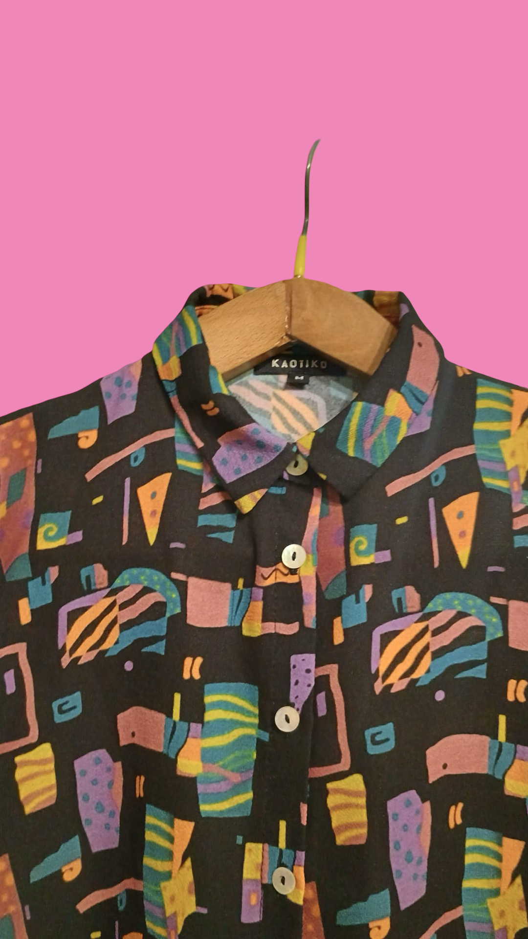 Vintage Multicolor Fantasy 90's Shirt Woman Size S