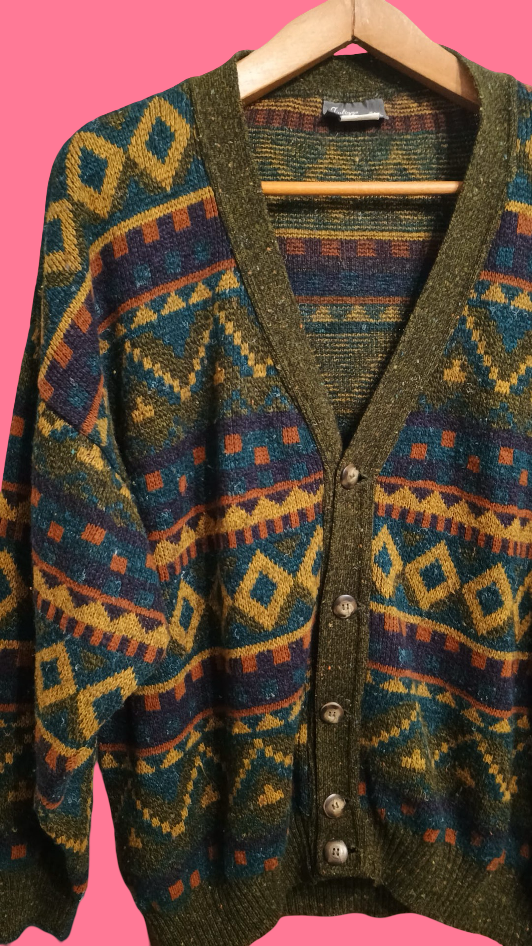 Vintage Multicolor Fantasy 90's Sweater Unisex Size L
