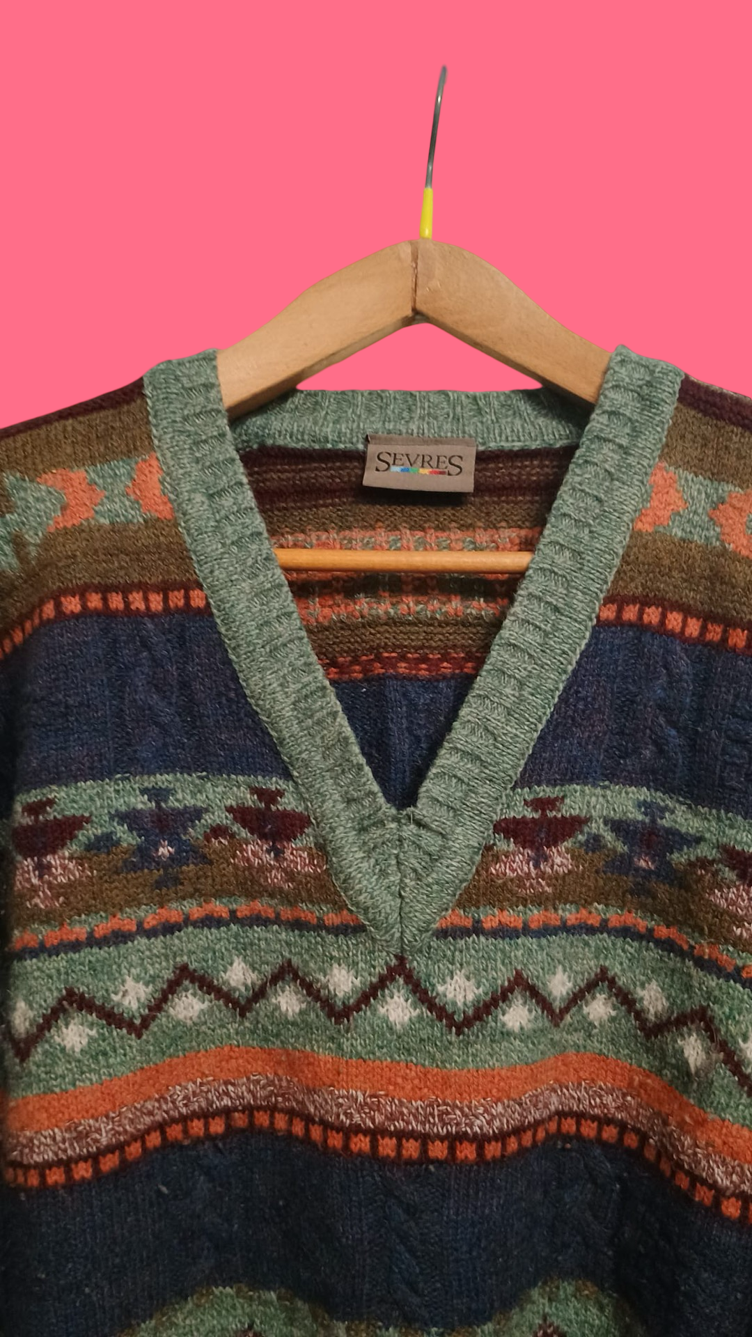 Vintage Multicolor Fantasy 90's Sweater Unisex Size L