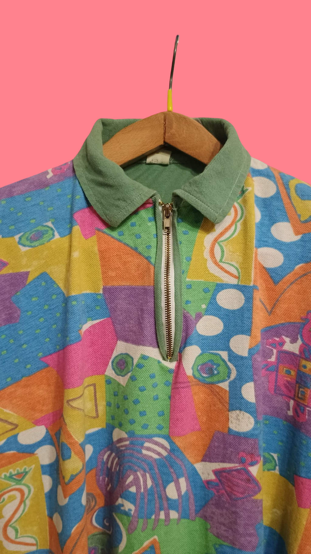 Vintage Multicolor Fantasy 90's Polo Unisex Size XL