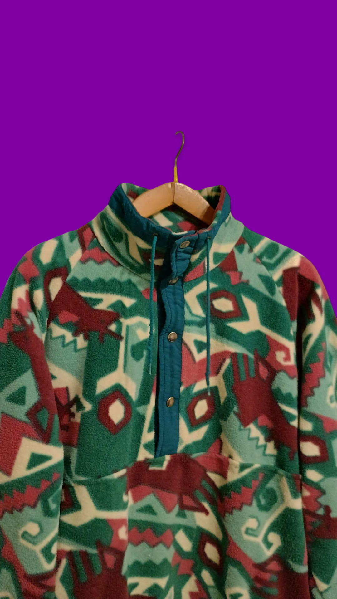 Vintage Multicolor Fantasy 90's Fleece Unisex Size L