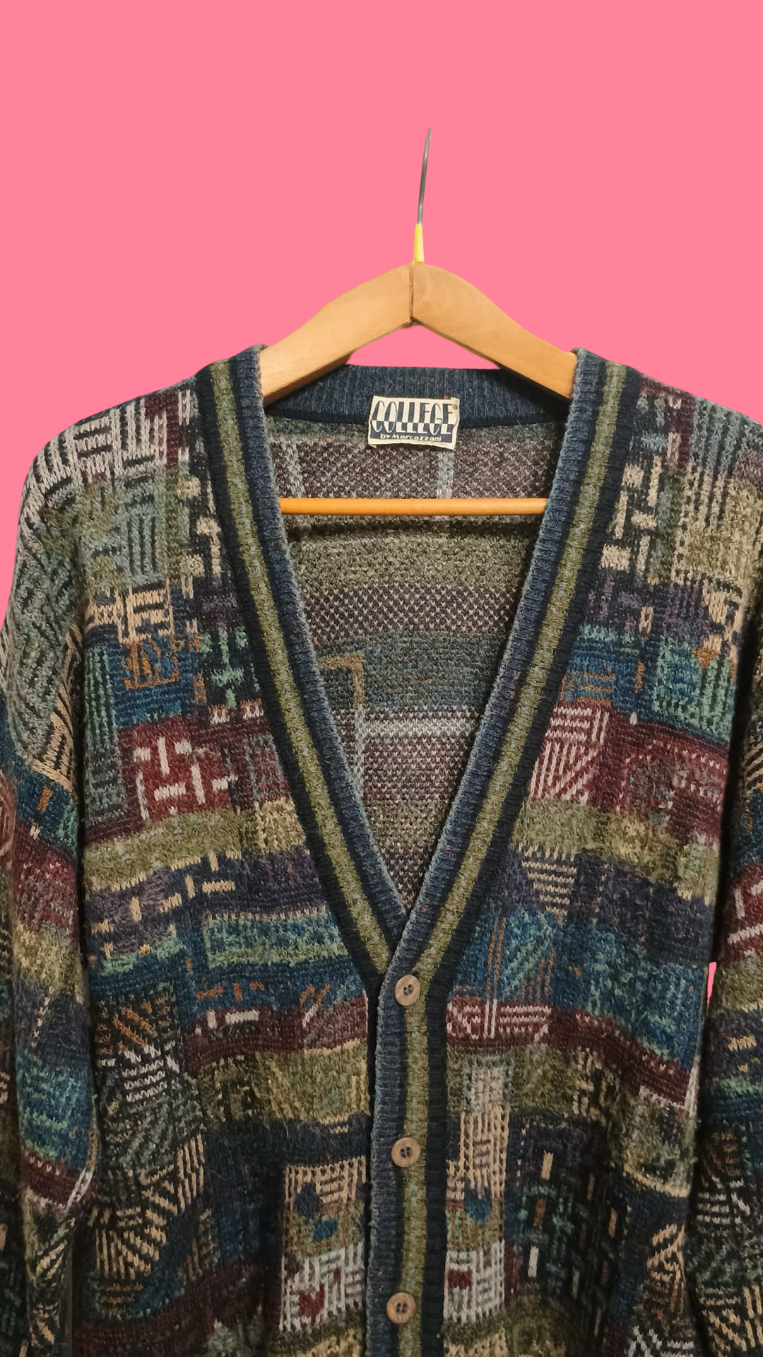 Vintage Multicolor Fantasy 90's Cardigan Unisex Size L