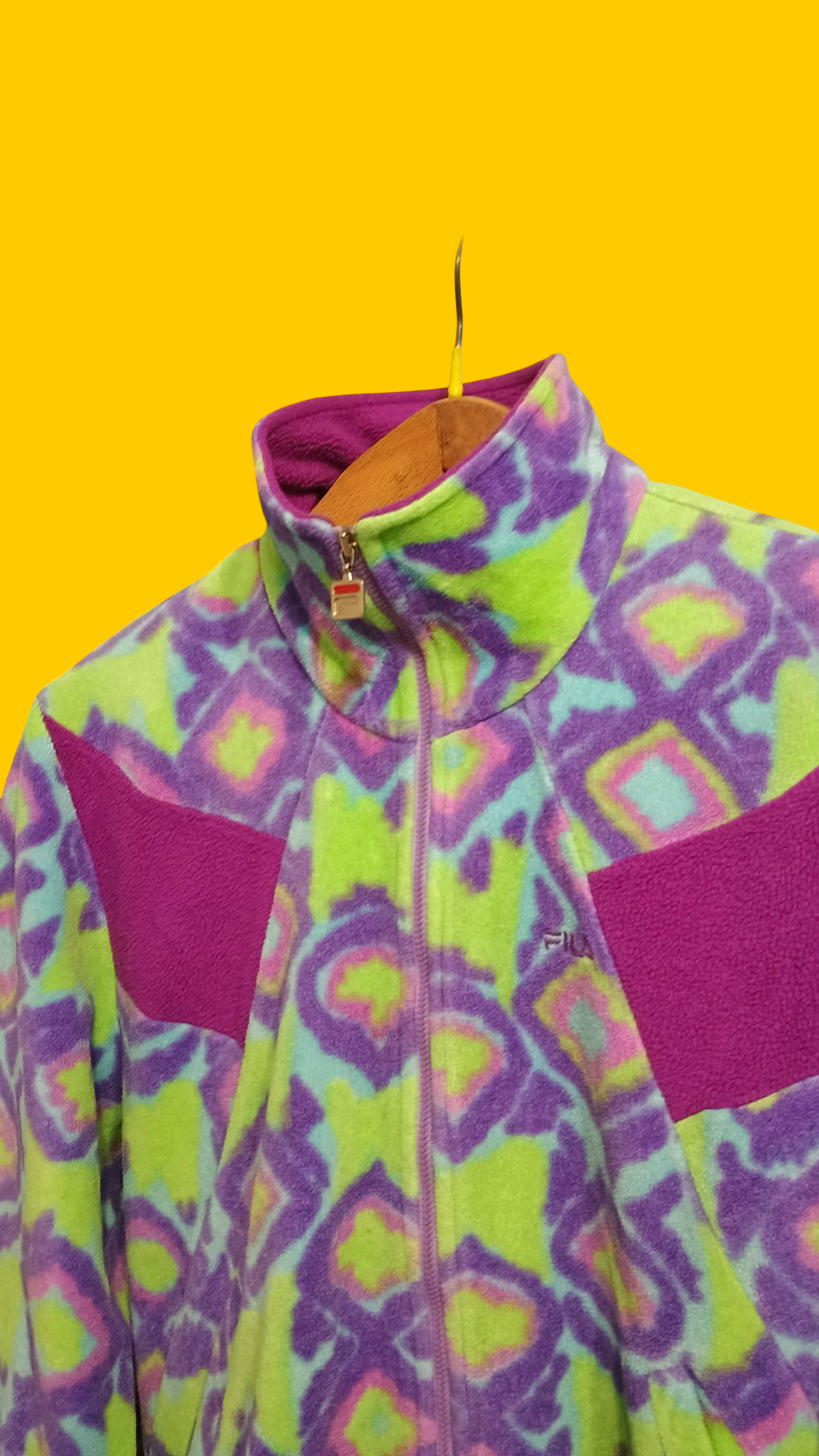 Sweatshirt Fila Vintage Multicolor A Fantasia Anni 90 Woman Size M
