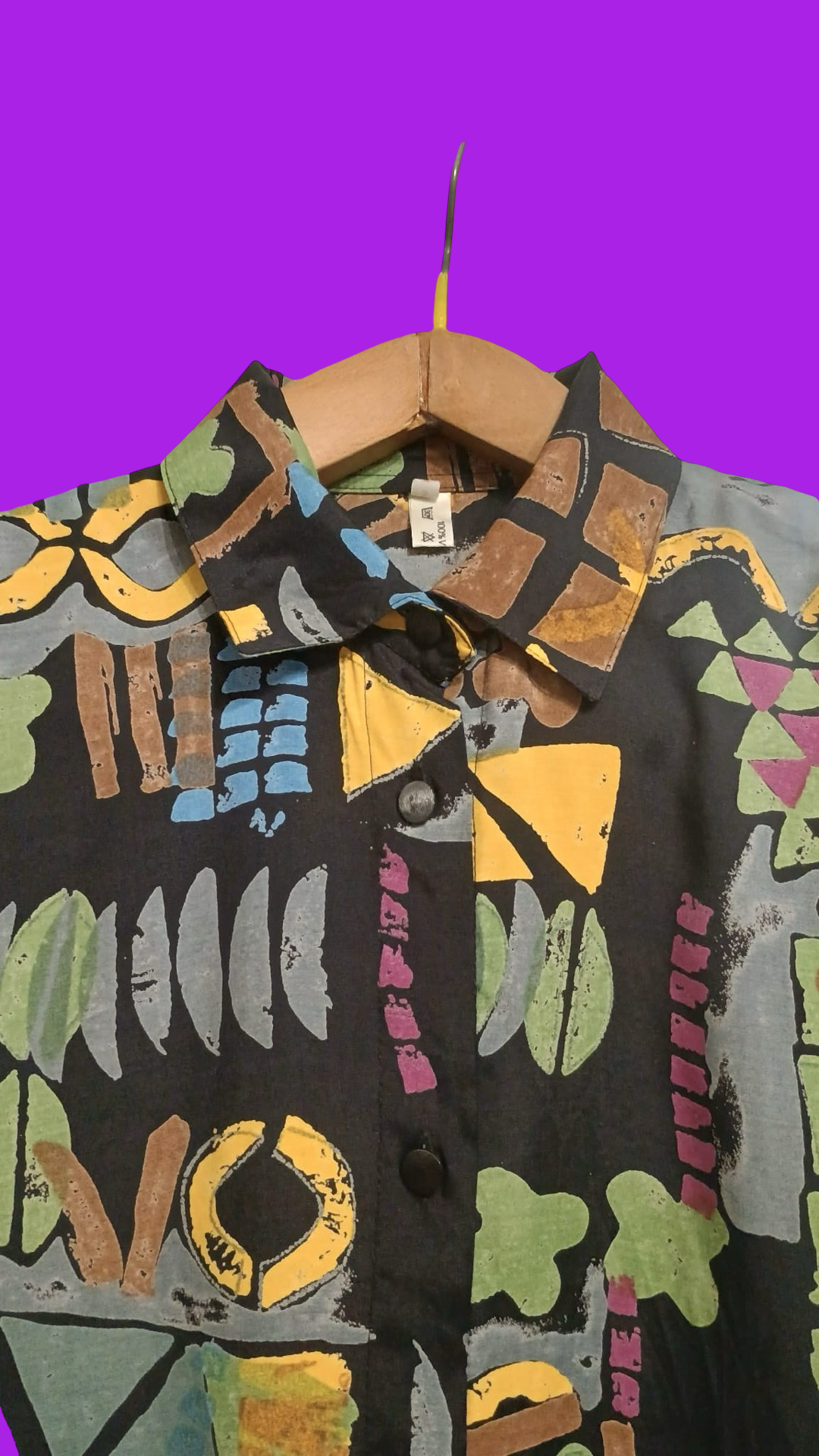 Vintage Multicolor Fantasy 90's Shirt Woman Size M