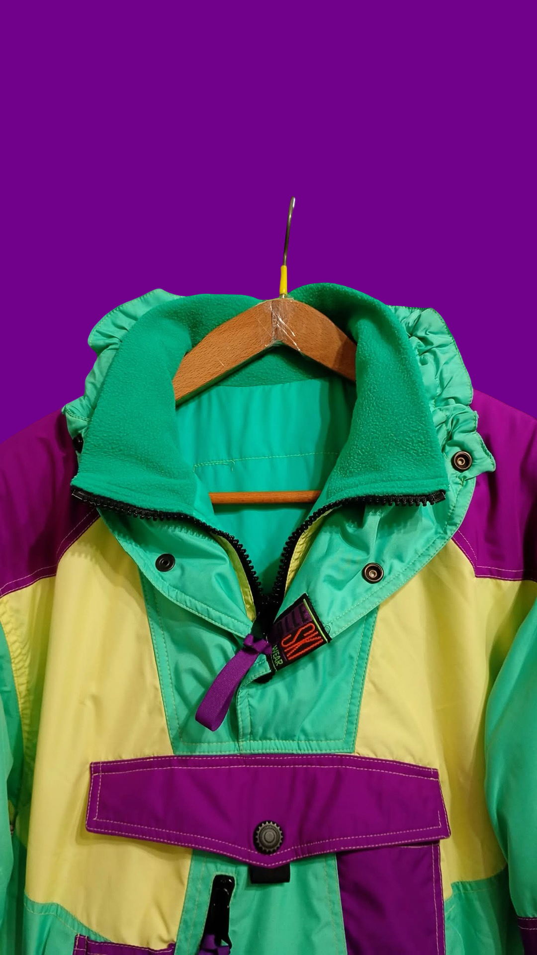 Vintage Multicolor Fantasy 90's Rare Snow Jacket Unisex Size M