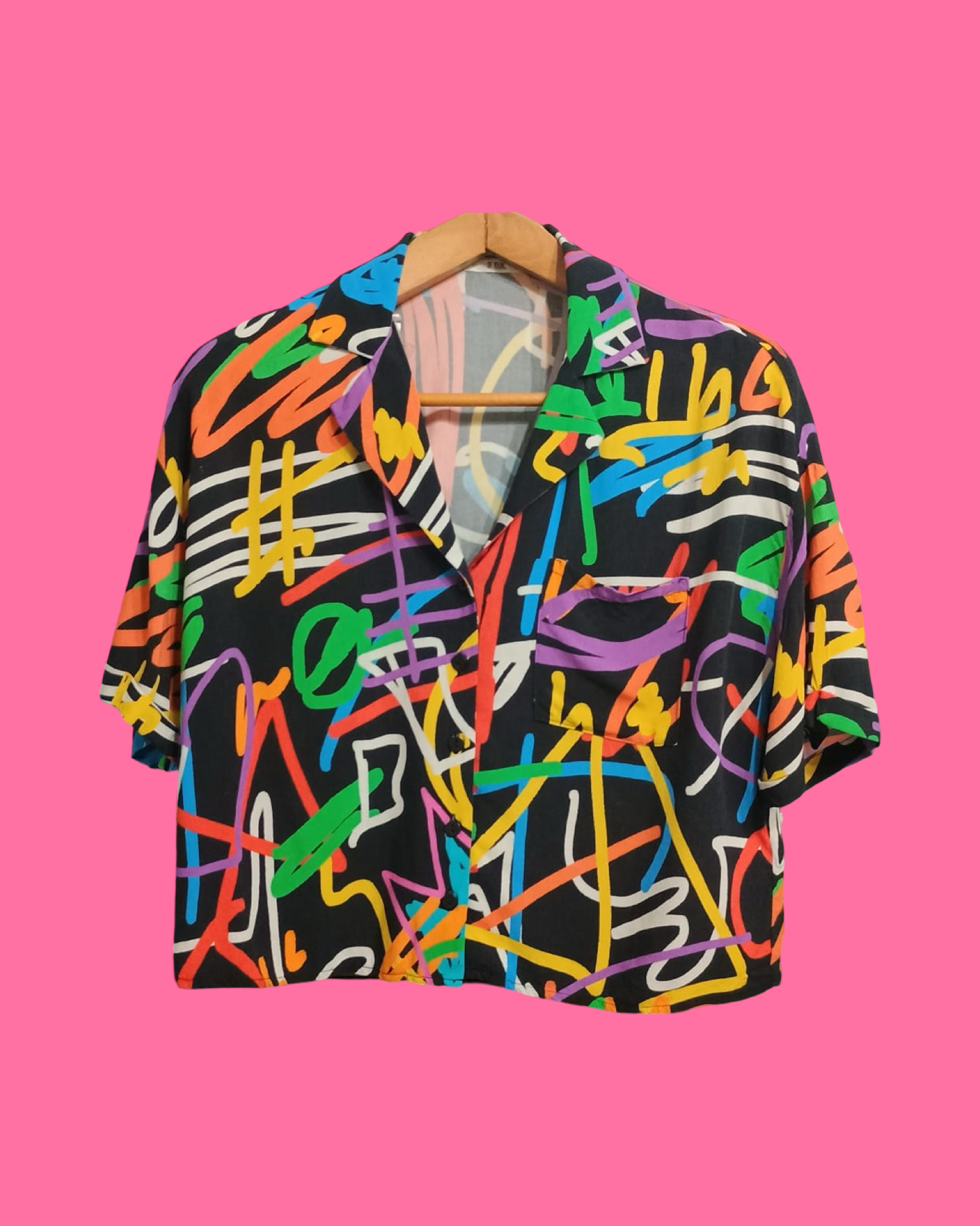 Vintage Multicolor Fantasy 90's Shirt Woman Size M