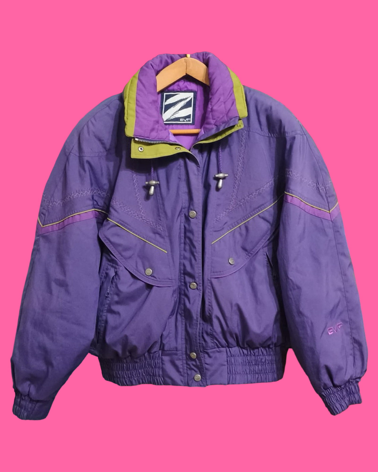 Vintage Multicolor Fantasy 90's Snow Jacket Woman Size M