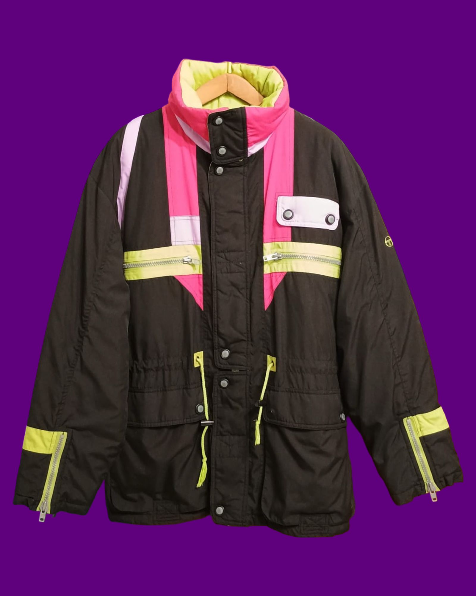 Vintage Multicolor Fantasy 90's Sergio Tacchini Snow Jacket Unisex Size L