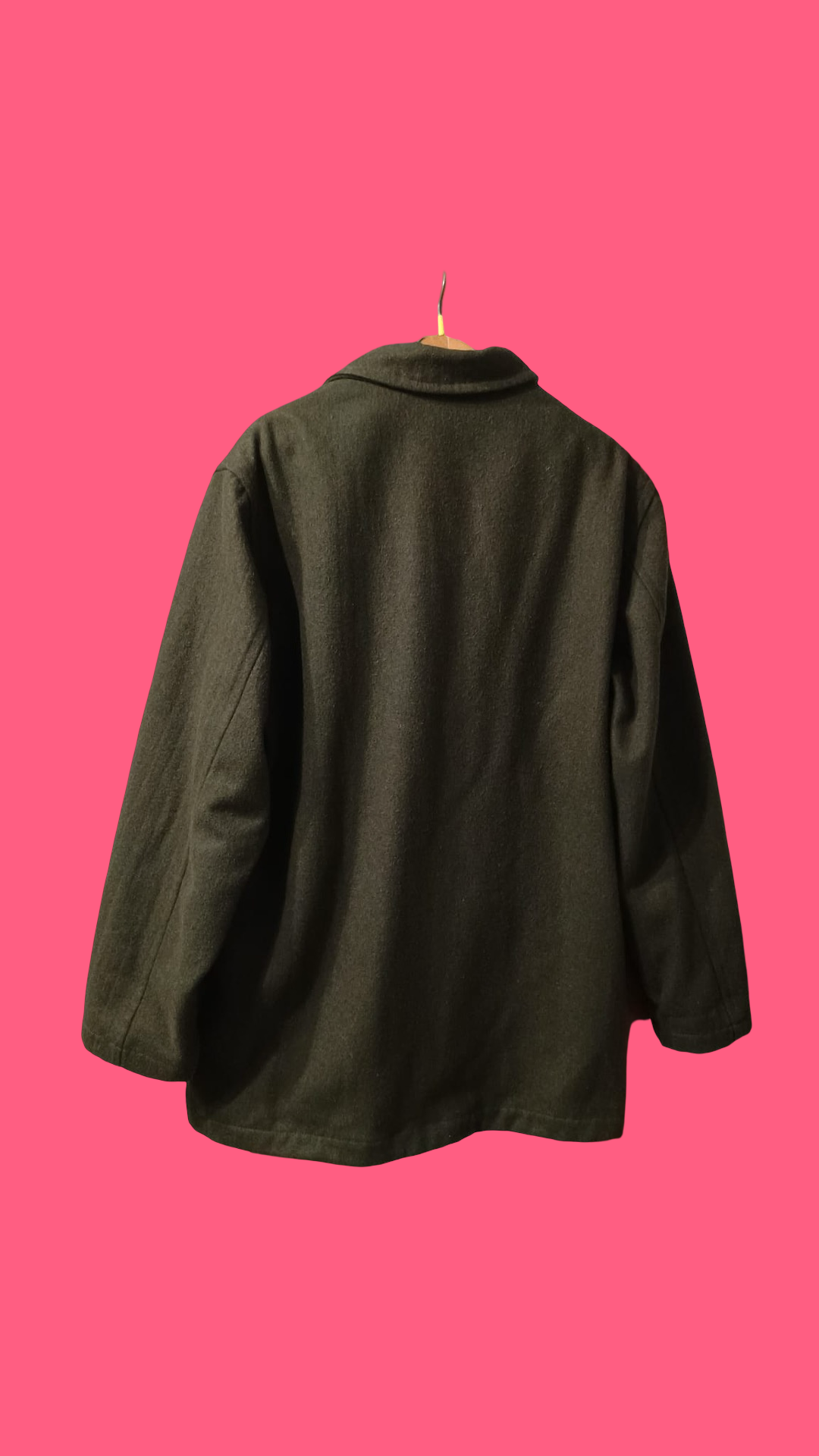 Vintage Multicolor Fantasy 90's Wool Coat Unisex Size L