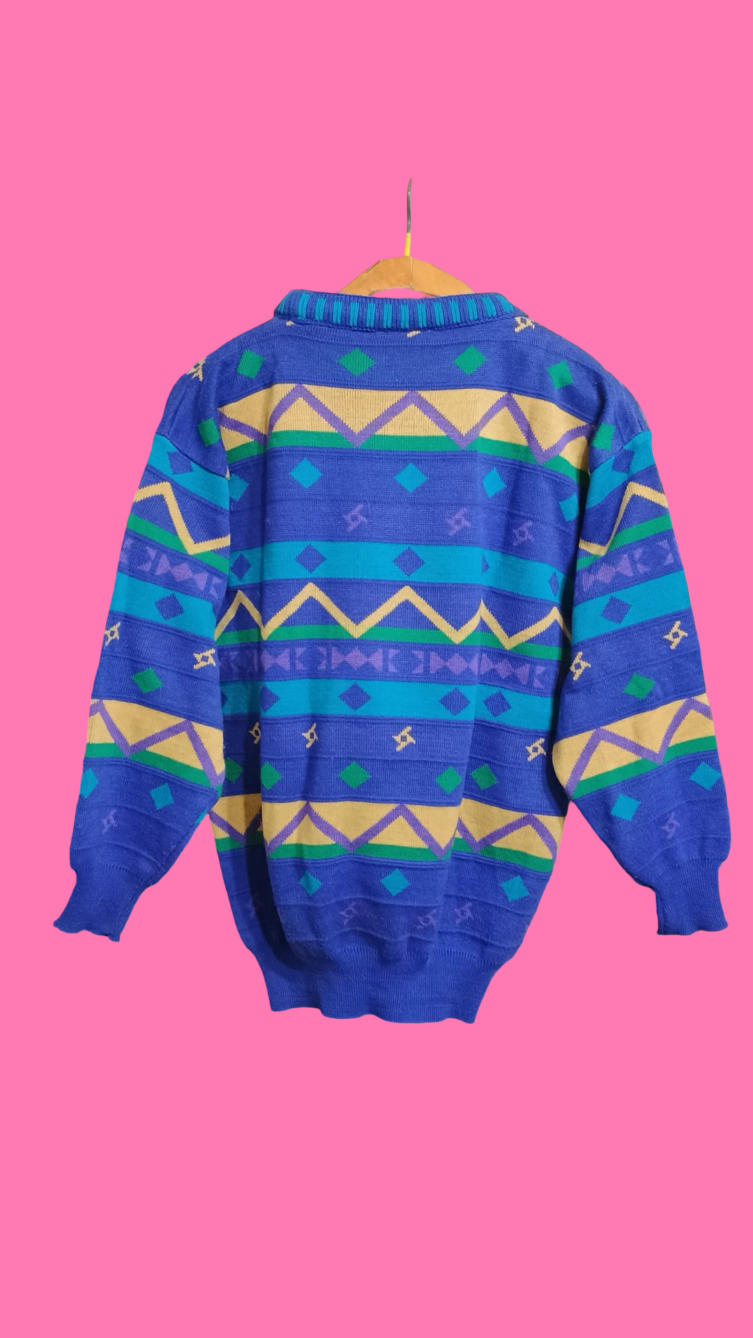 Vintage Multicolor Fantasy 90's Sweater Woman Size M