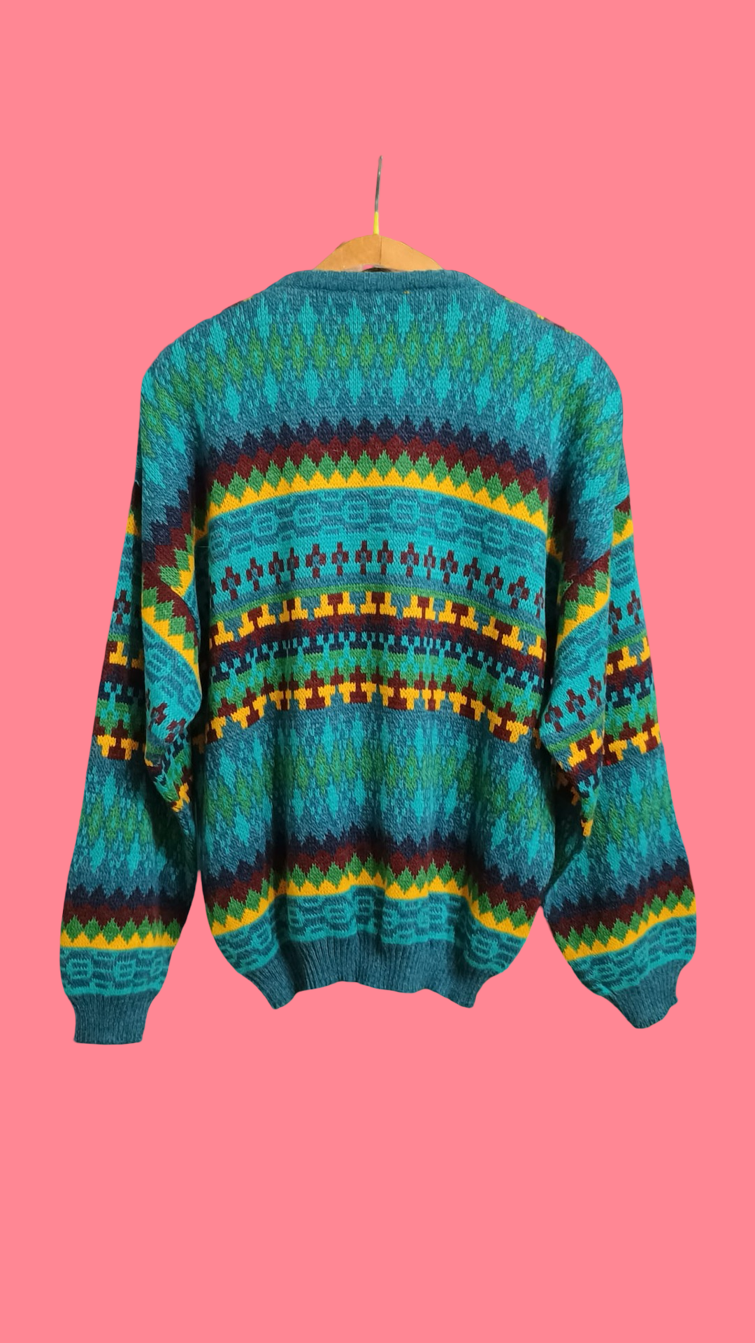 Vintage Multicolor Fantasy 90's Sweater Unisex Size L