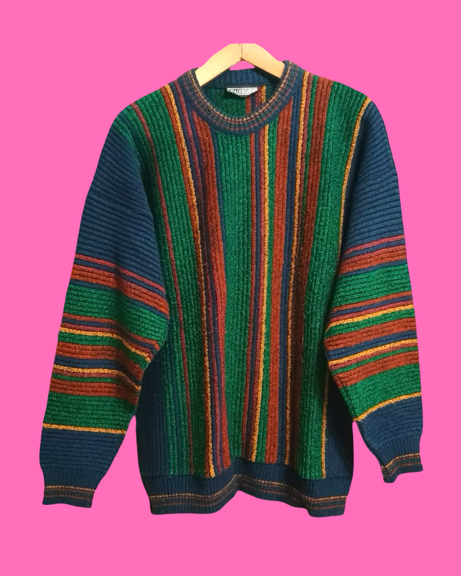 Vintage Multicolor Fantasy 90's Sweater Unisex Size L