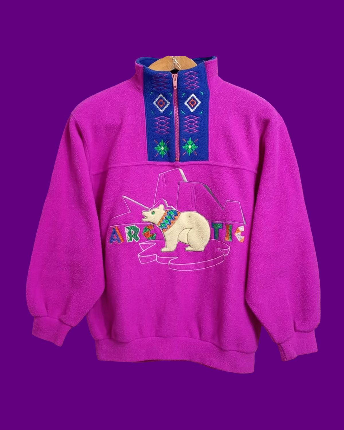 Vintage Multicolor Fantasy 90's Fleece Woman Size S
