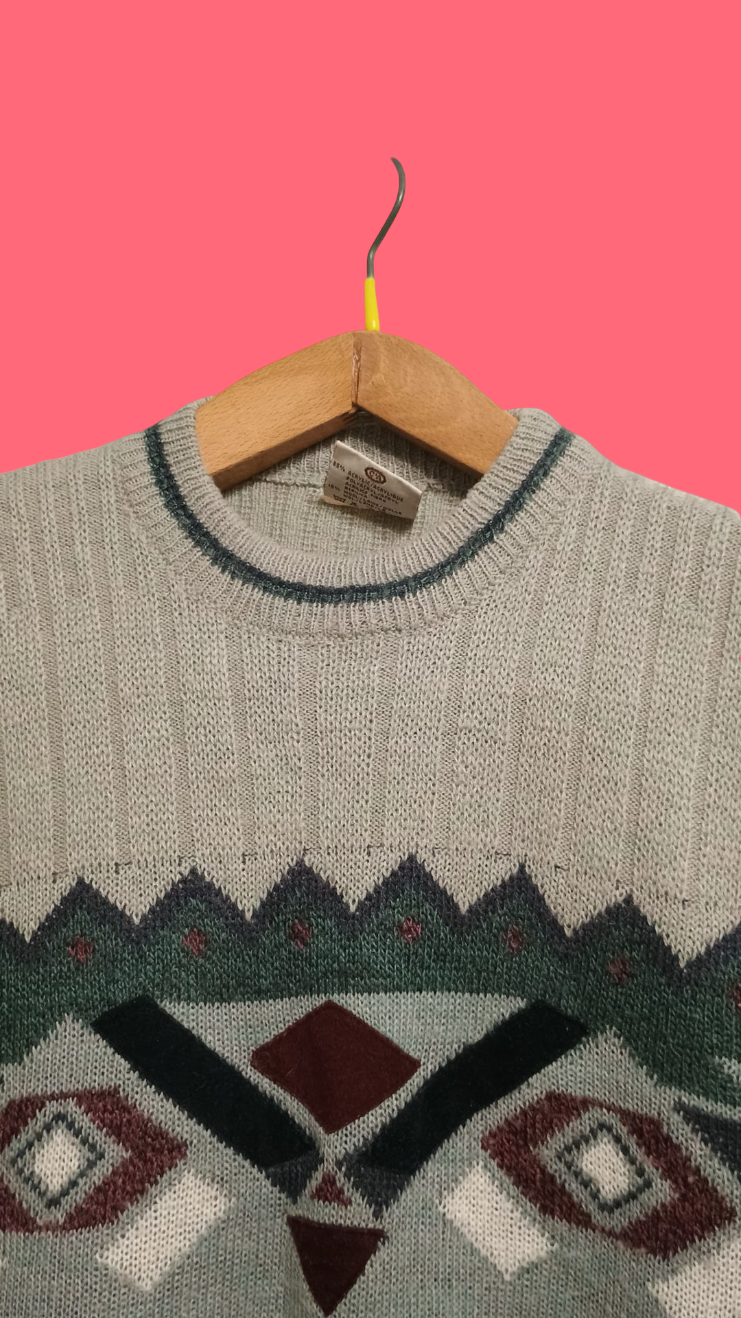 Vintage Multicolor Fantasy 90's Sweater Unisex Size L
