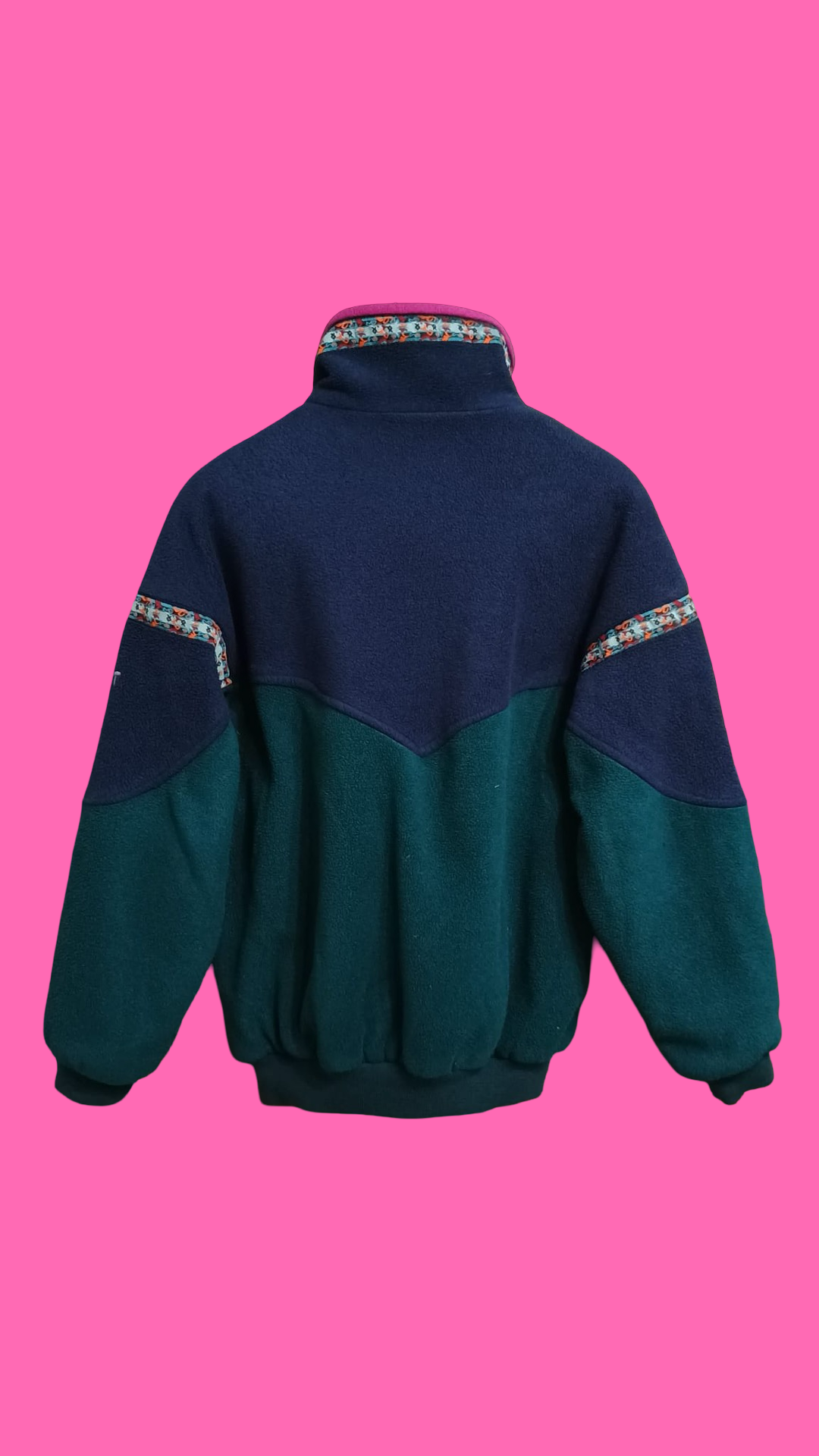 Vintage Multicolor Fantasy 90's Fleece Jacket Unisex Size S