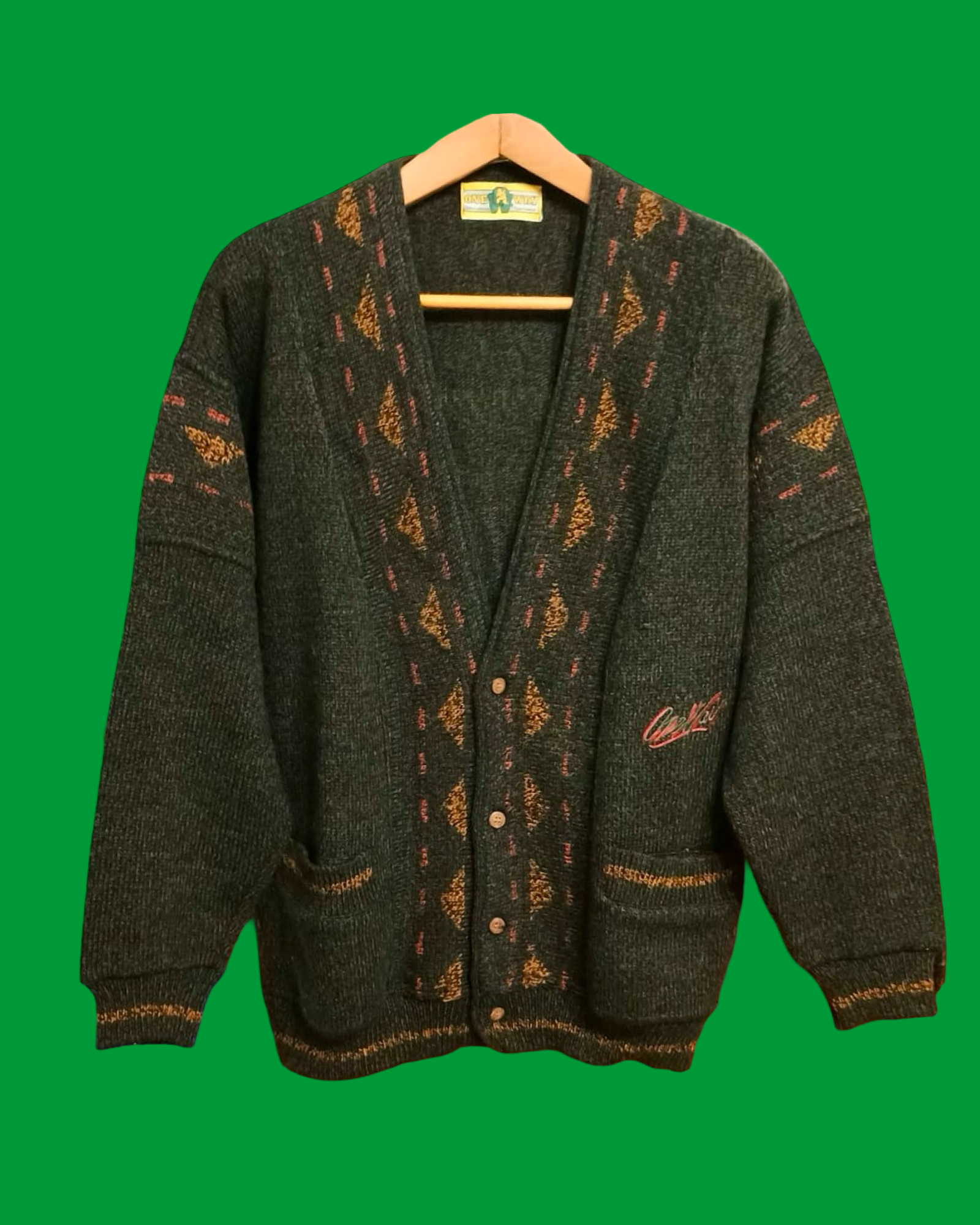 Vintage Multicolor Fantasy Sweater Unisex Size M