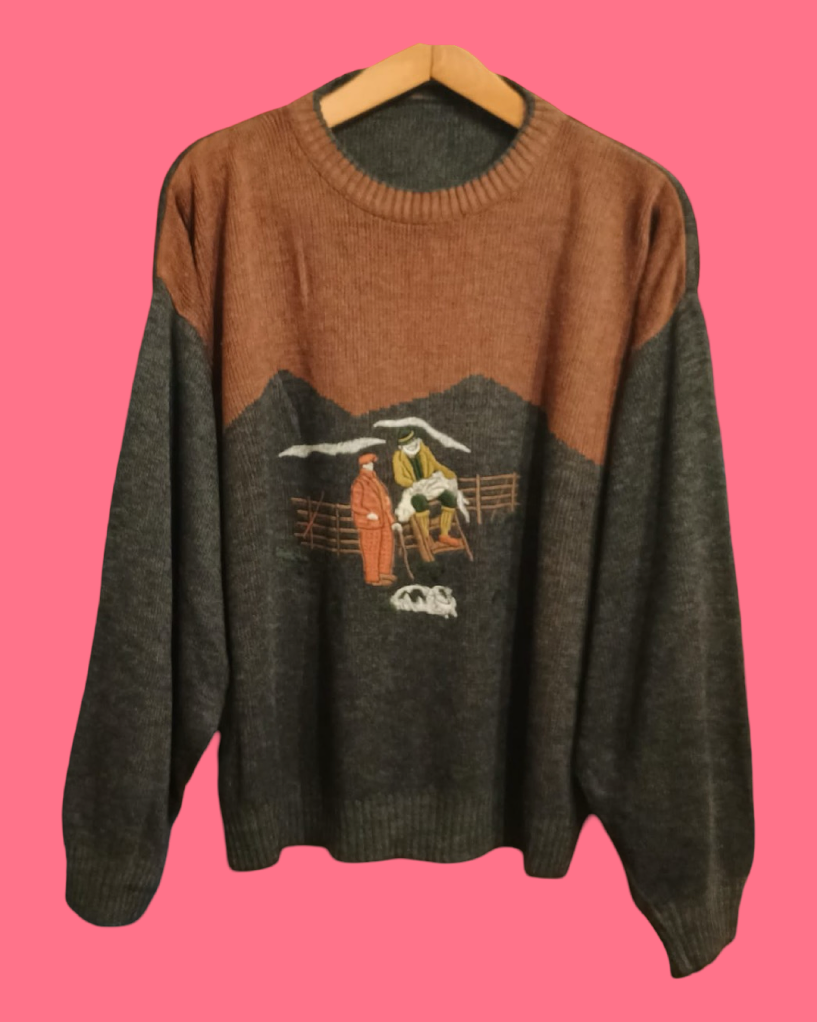 Vintage Multicolor Fantasy 90's Sweater Unisex Size M