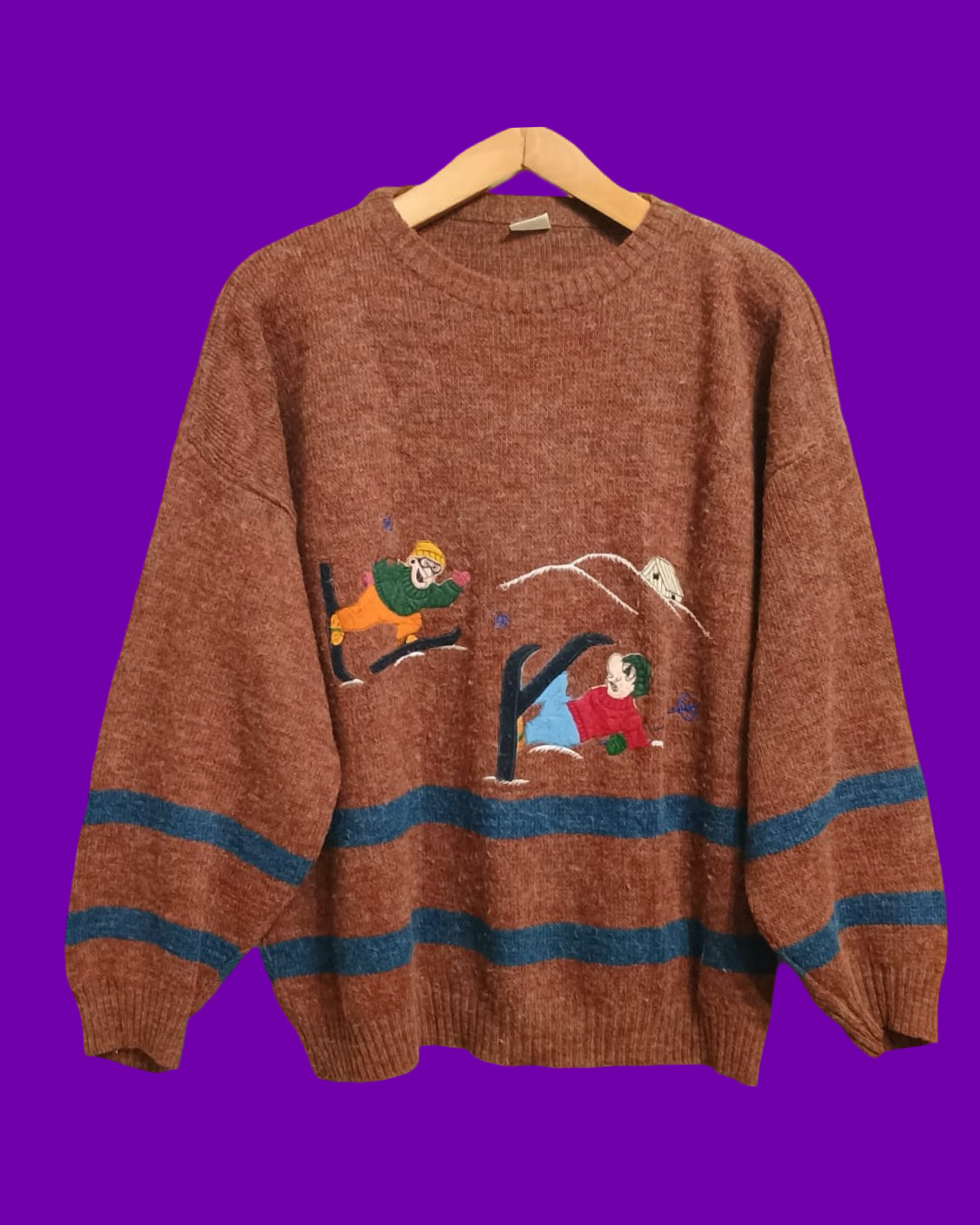Vintage Multicolor Fantasy 90's Sweater Unisex Size L