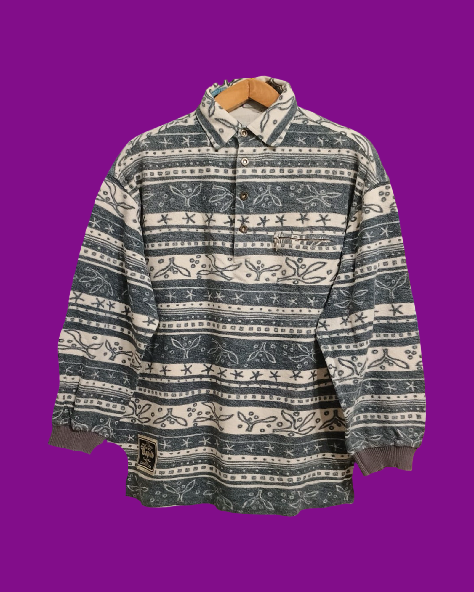 Vintage Multicolor Fantasy 90's Pile Shirt Unisex Size M