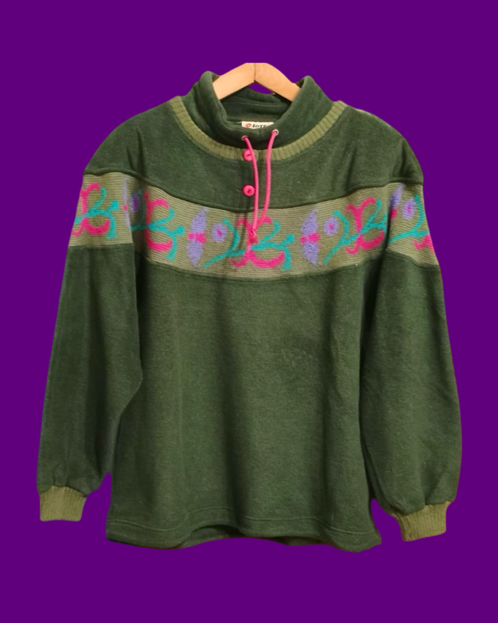 Vintage Colmar Multicolor Fantasy 90's Sweatshirt Woman Size L