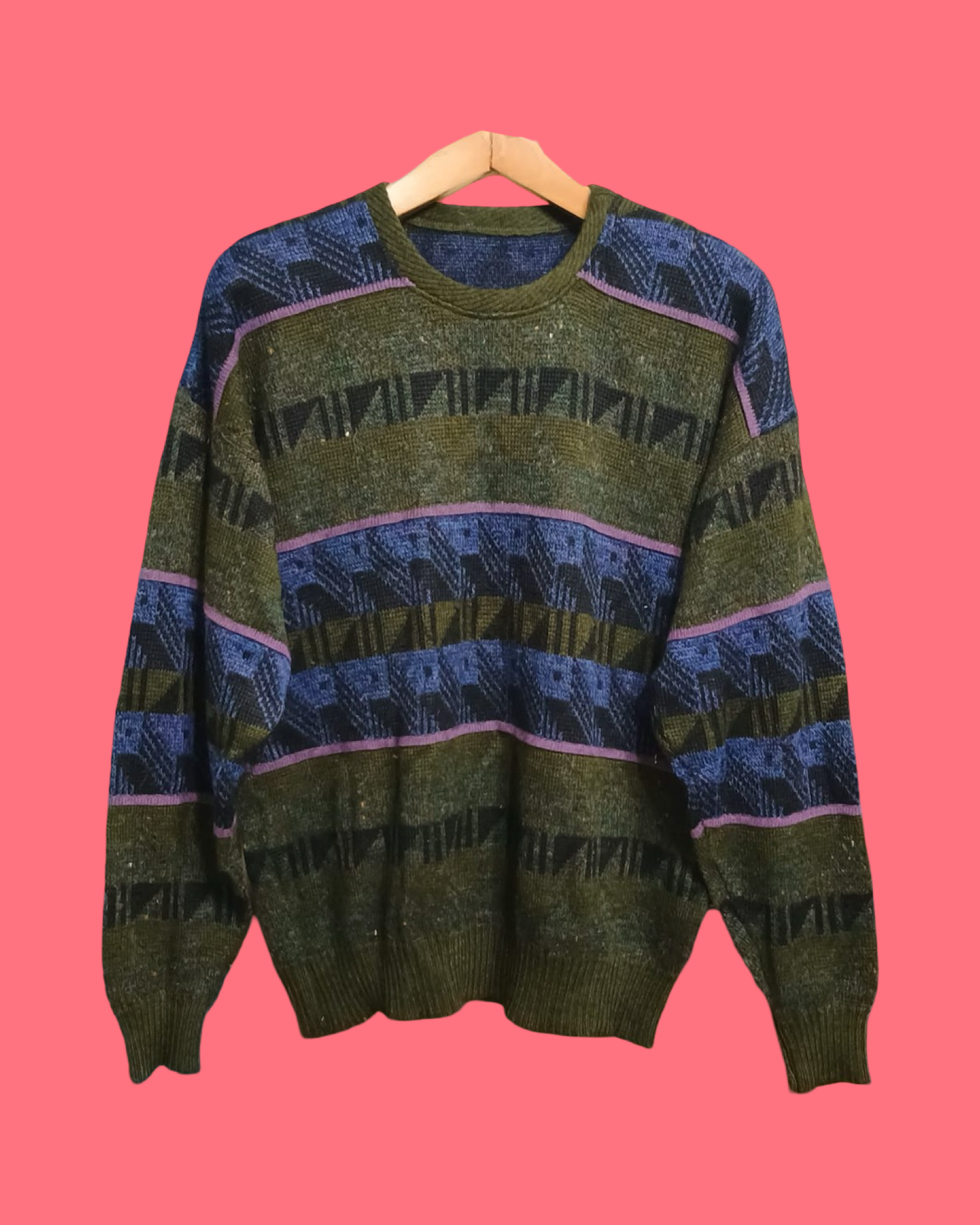 Vintage Multicolor Fantasy 90's Sweater Unisex Size M