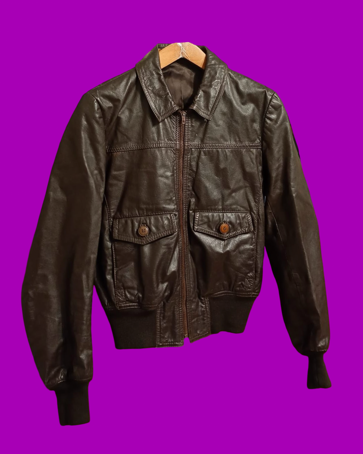 Vintage Black Fantasy 90's Spring Leather Jacket Woman Size M