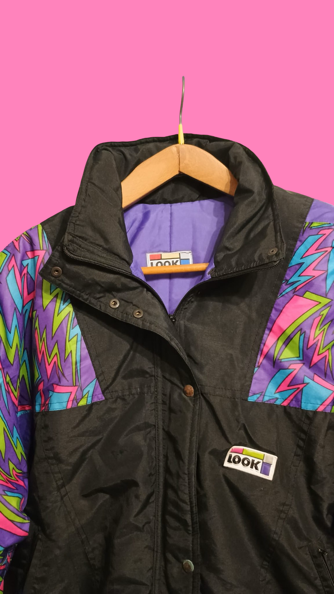 Vintage Multicolor Fantasy 90's Snow Jacket Woman Size L