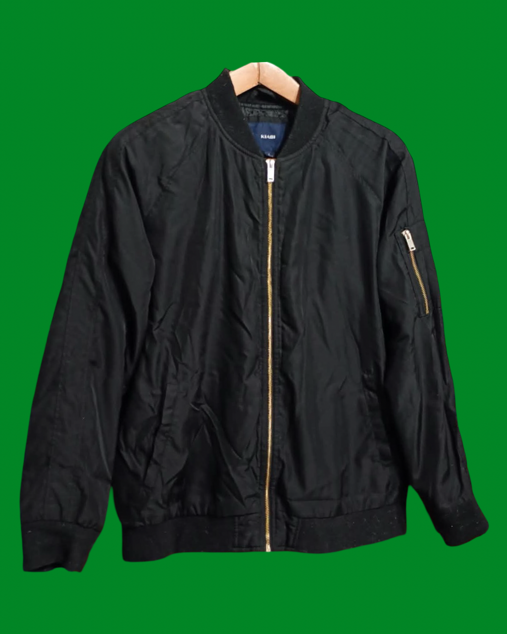 Vintage Black Spring Bomber Unisex Size M