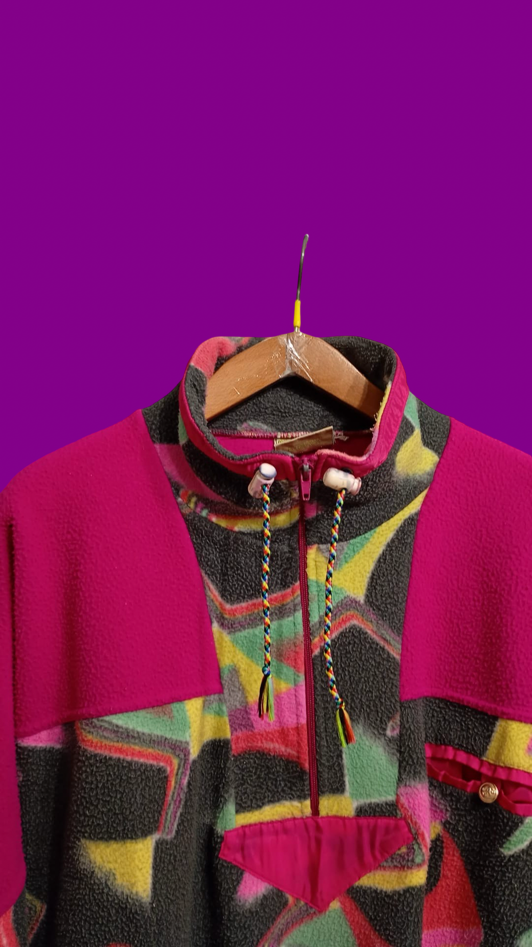 Vintage Multicolor Fantasy 90's Rare Fleece Unisex Size L