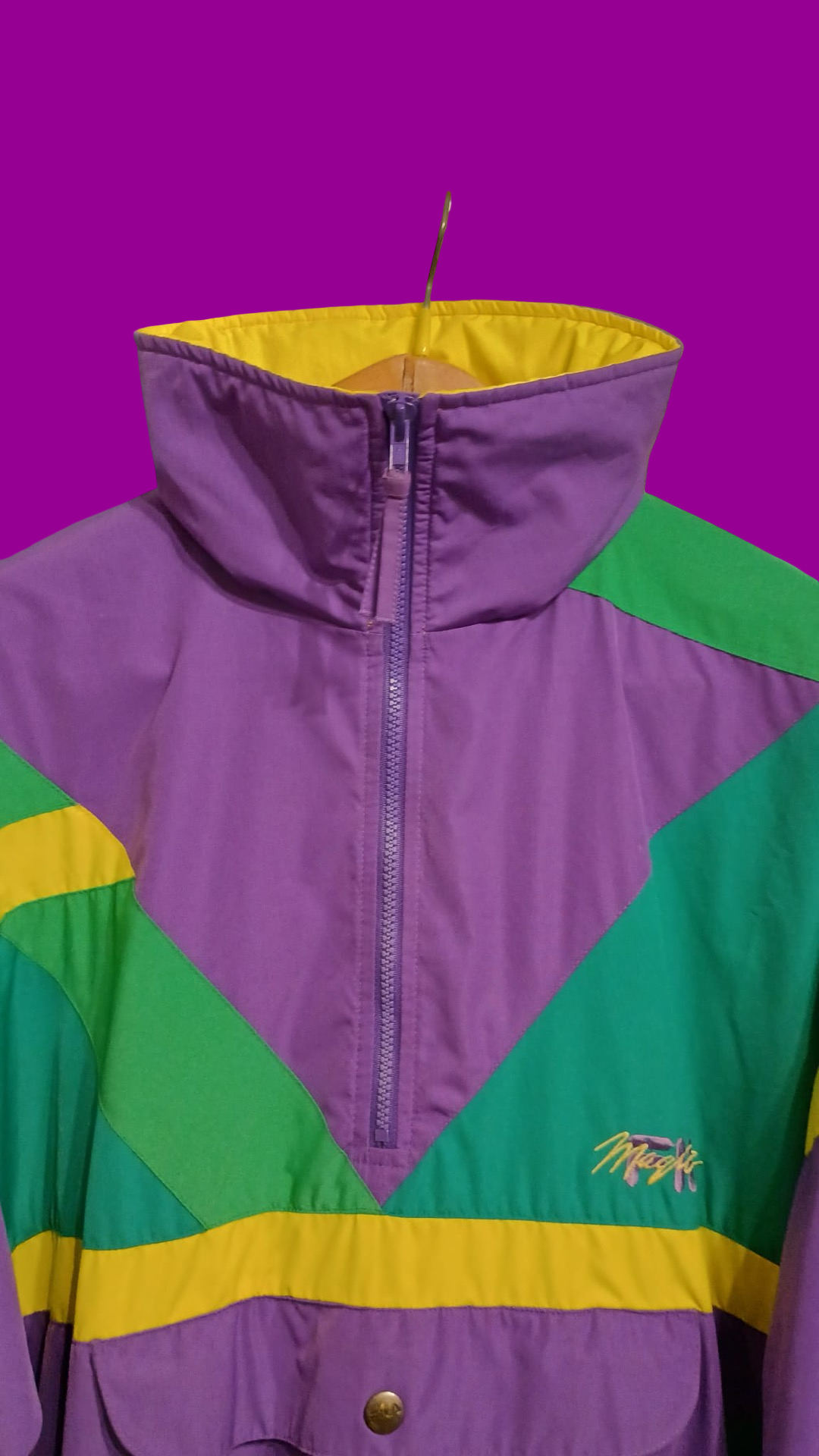 Vintage Multicolor Fantasy 90's Fila Soft Jacket Unisex Size XXL