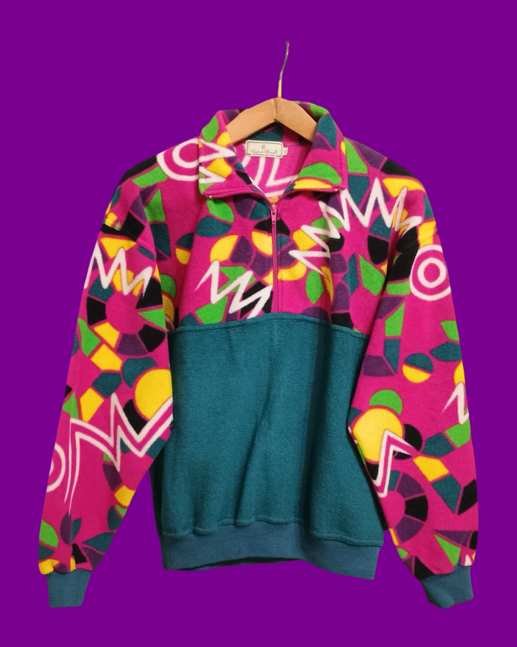 Vintage Multicolor Fantasy 90's Fleece Woman Size S