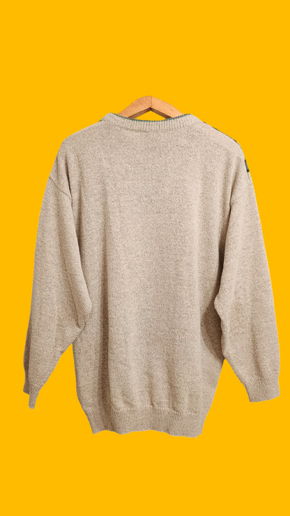 Maglione Vintage Multicolor A Fantasia Anni 90 Unisex Size L