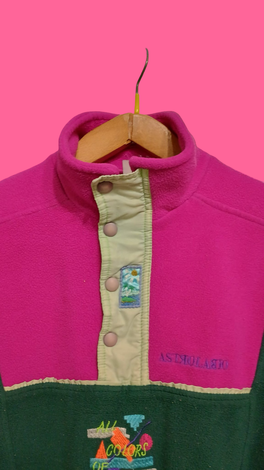 Vintage Multicolor Fantasy 90's Fleece Woman Size S