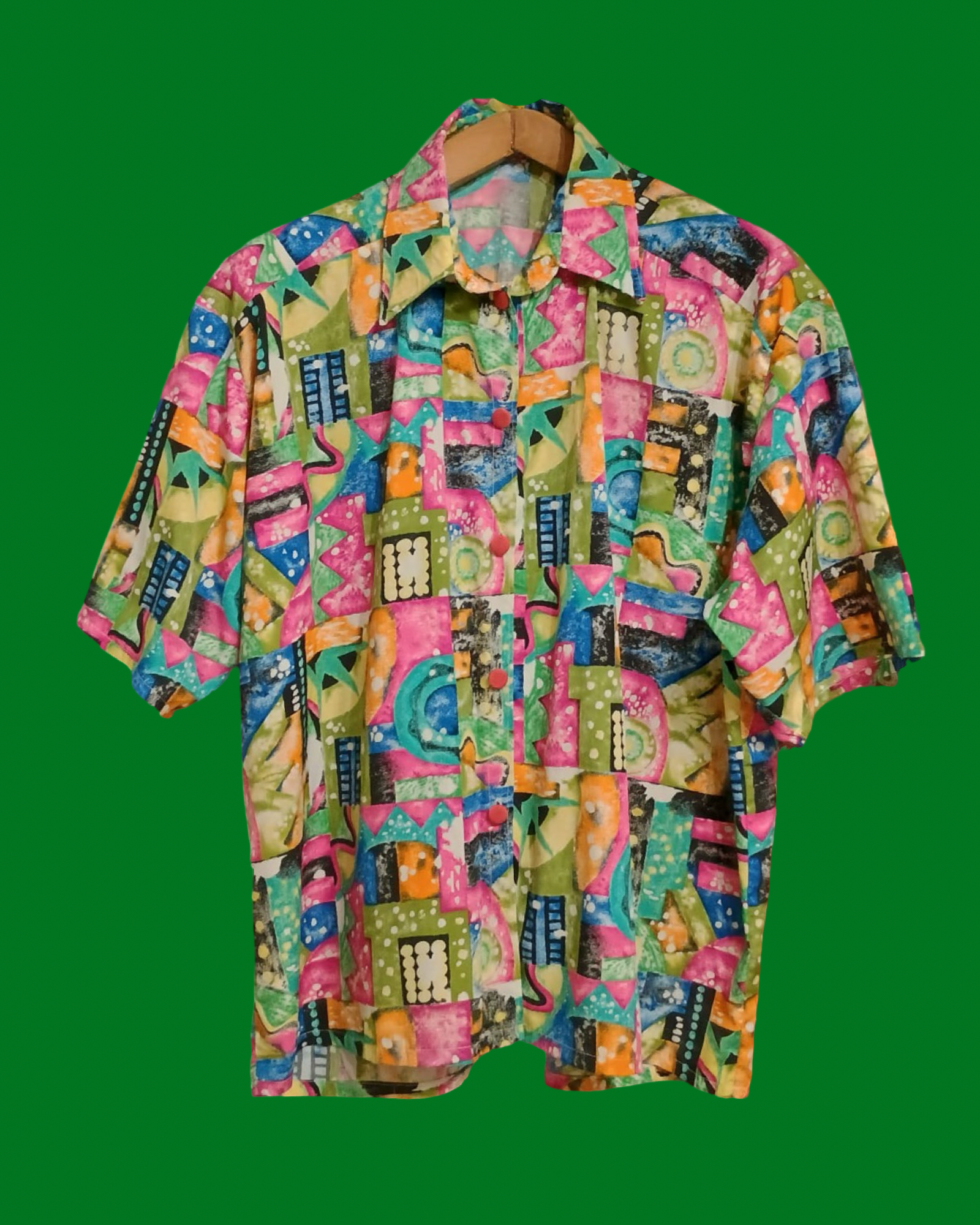 Vintage Multicolor Fantasy 90's Shirt Woman Size L