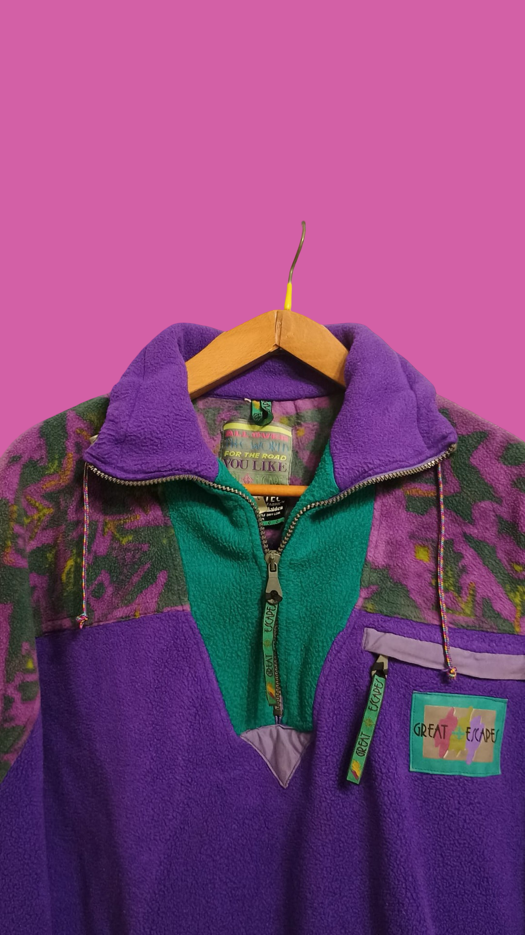 Vintage Multicolor Fantasy 90's Fleece Unisex Size L