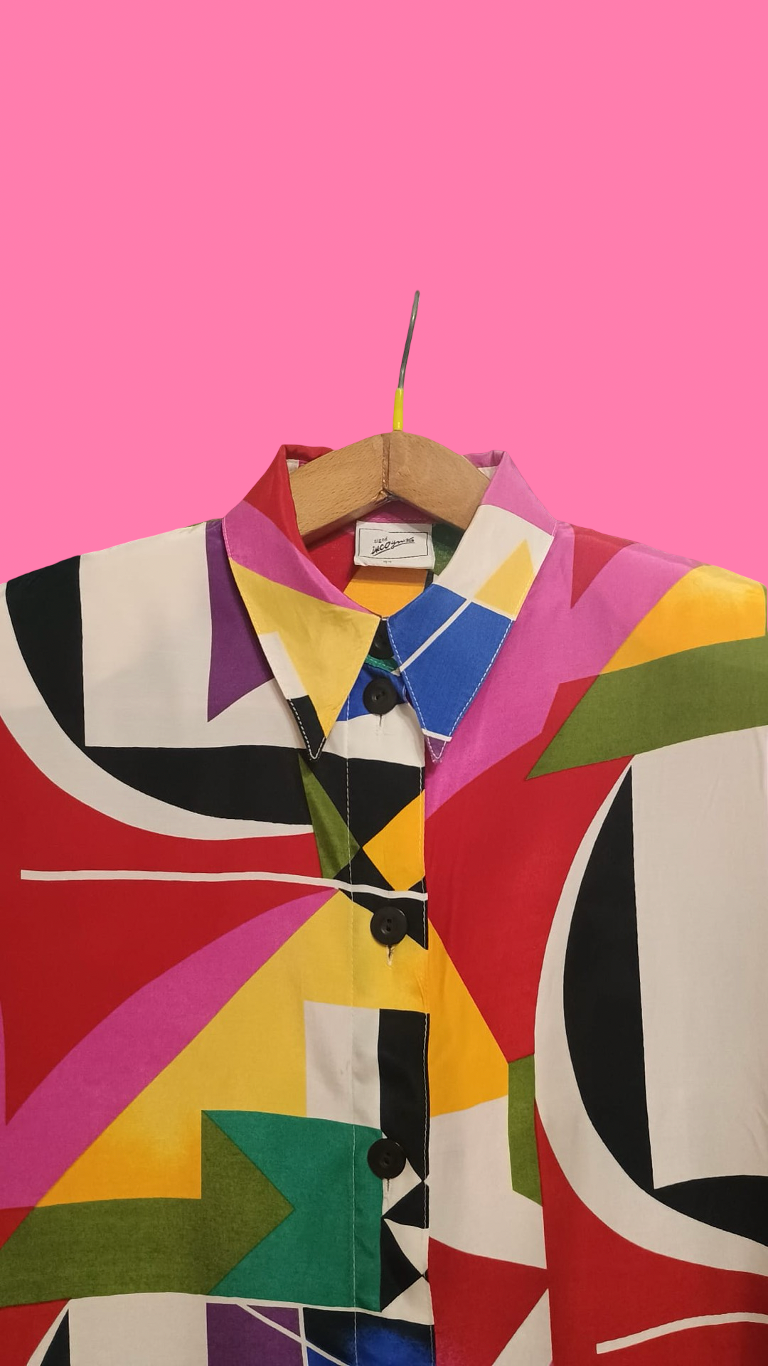 Vintage Multicolor Fantasy 90's Spring Shirt Woman Size L