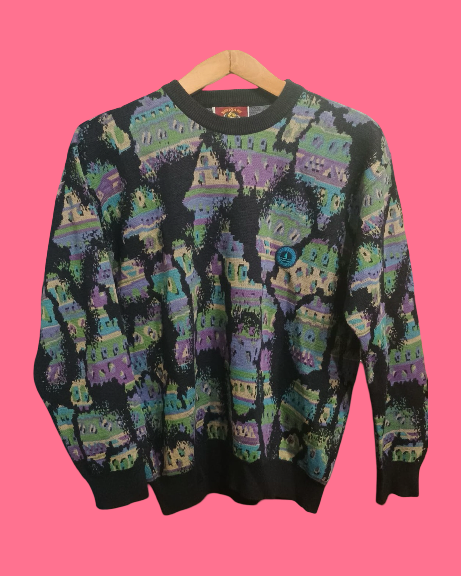 Vintage Multicolor Fantasy 90's Sweater Unisex Size S