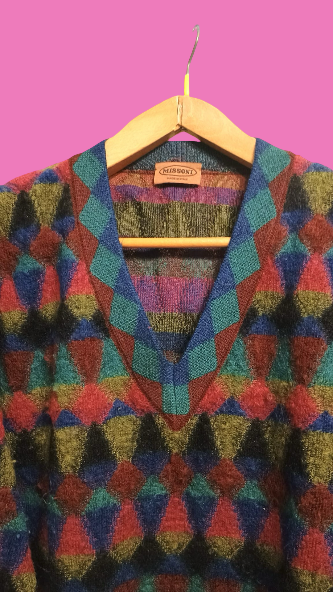 Vintage Multicolor Fantasy 90's Missoni Sweater Unisex Size L