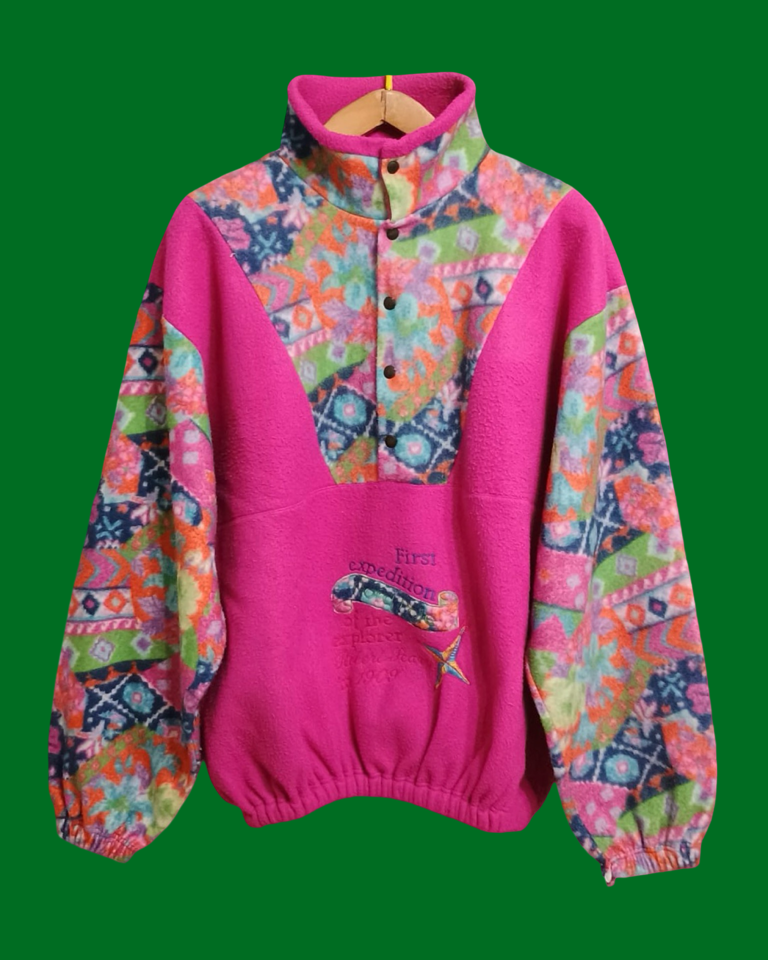 Vintage Multicolor Fantasy 90's Fleece Unisex Size L