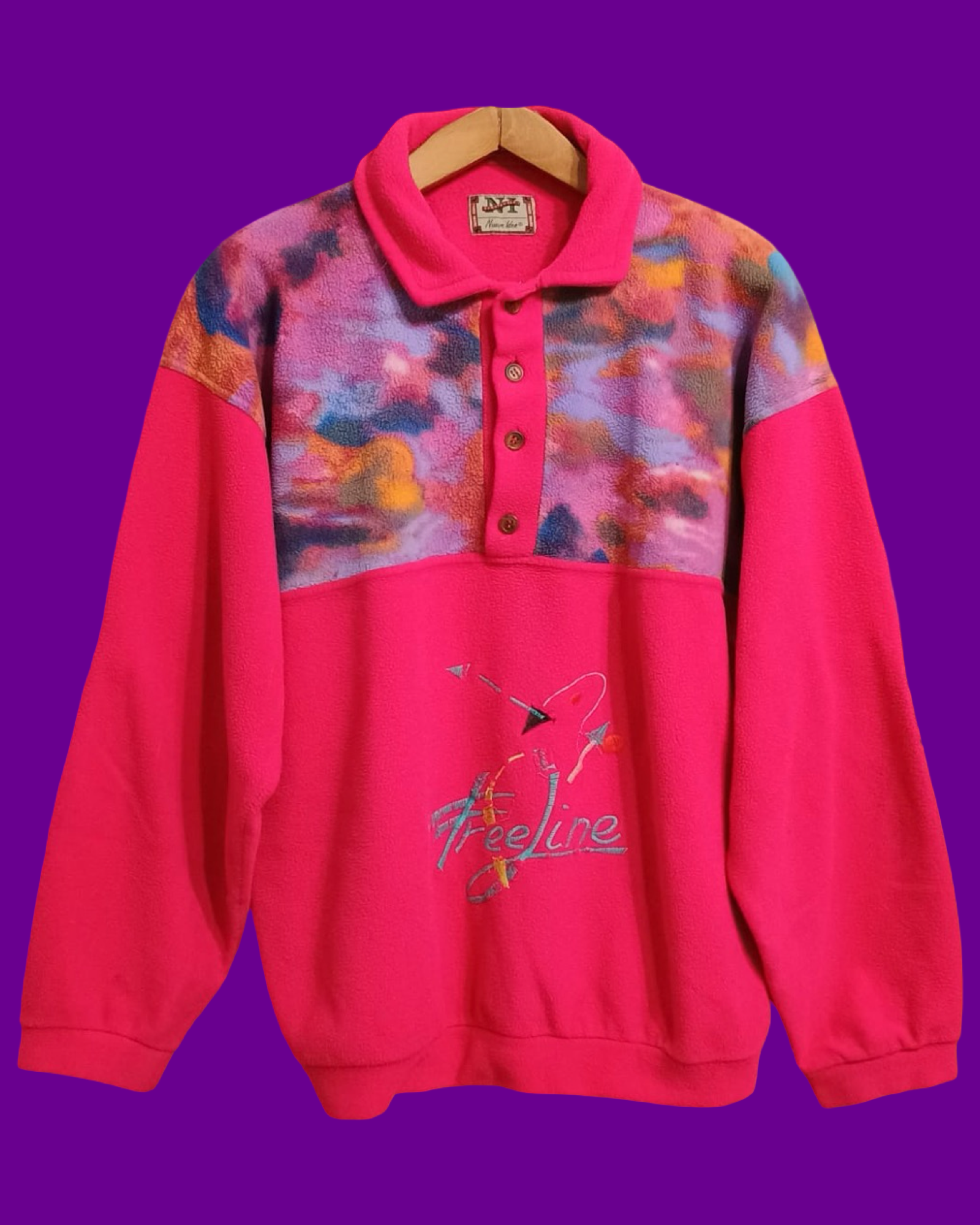 Vintage Multicolor Fantasy 90's Fila Fleece Unisex Size L