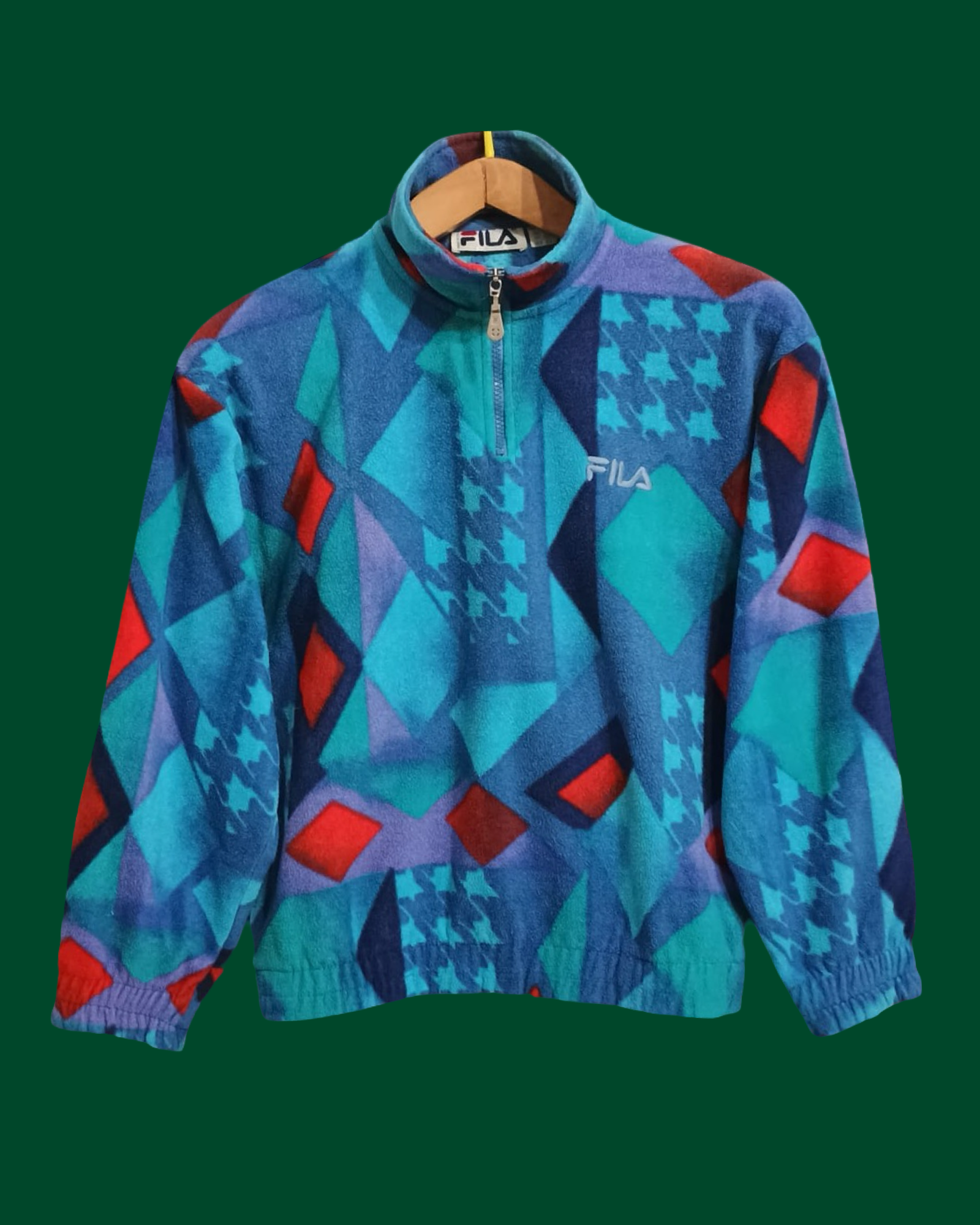 Vintage Multicolor Fantasy 90's Fila Sweatshirt Woman Size S