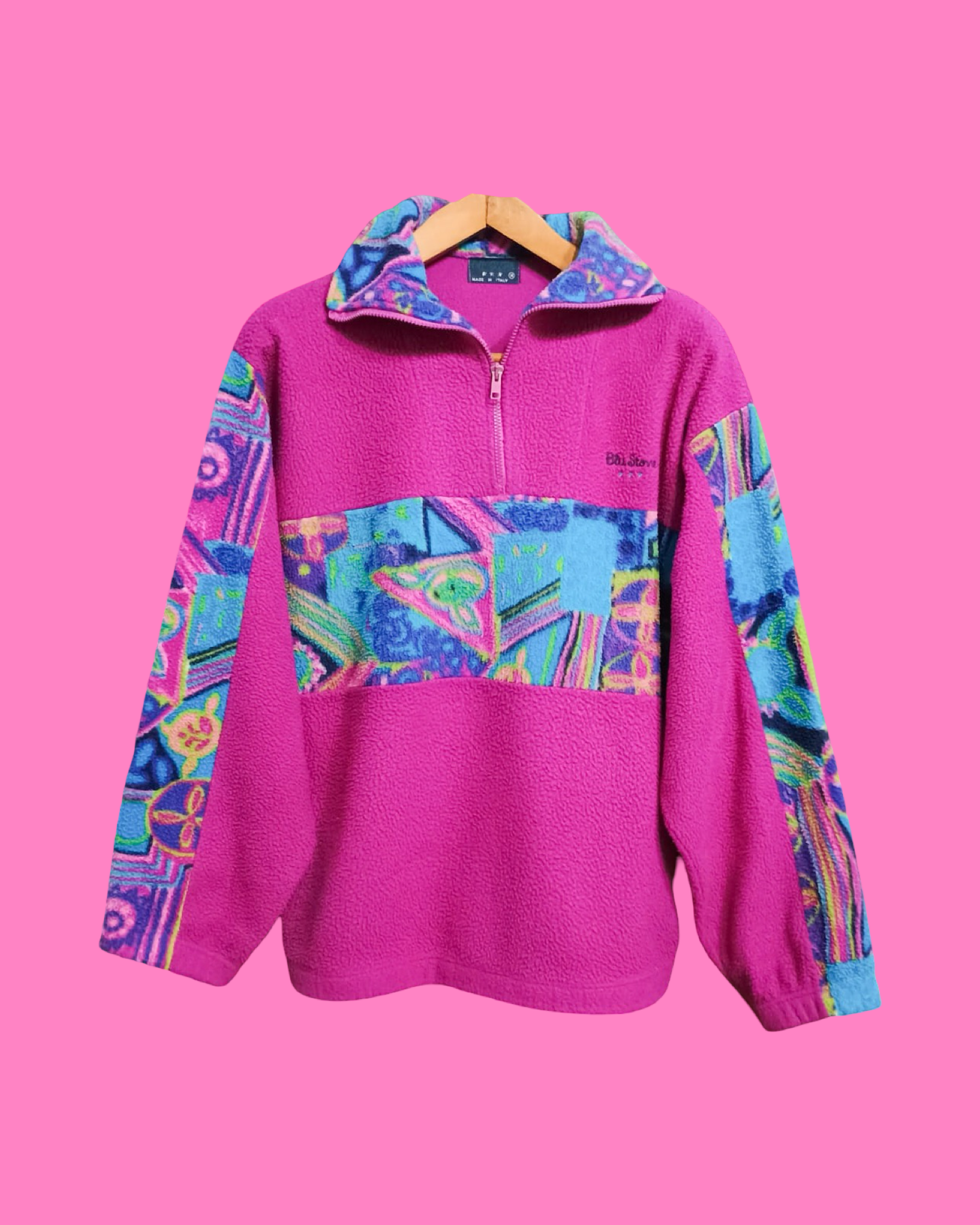 Sweatshirt Vintage Multicolor A Fantasia Anni 90 Unisex Size XL