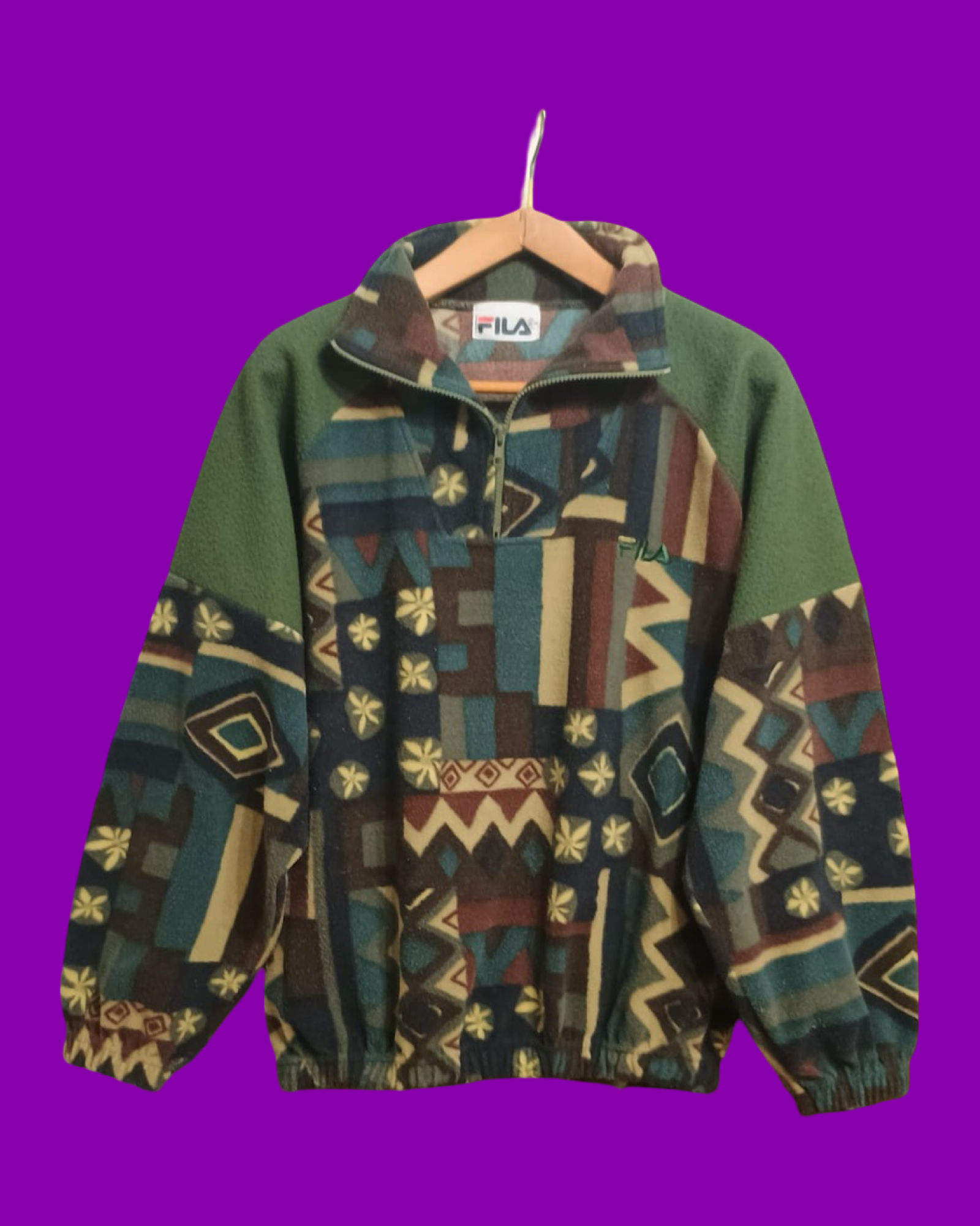 Vintage Multicolor Fantasy 90's Fila Fleece Unisex Size M