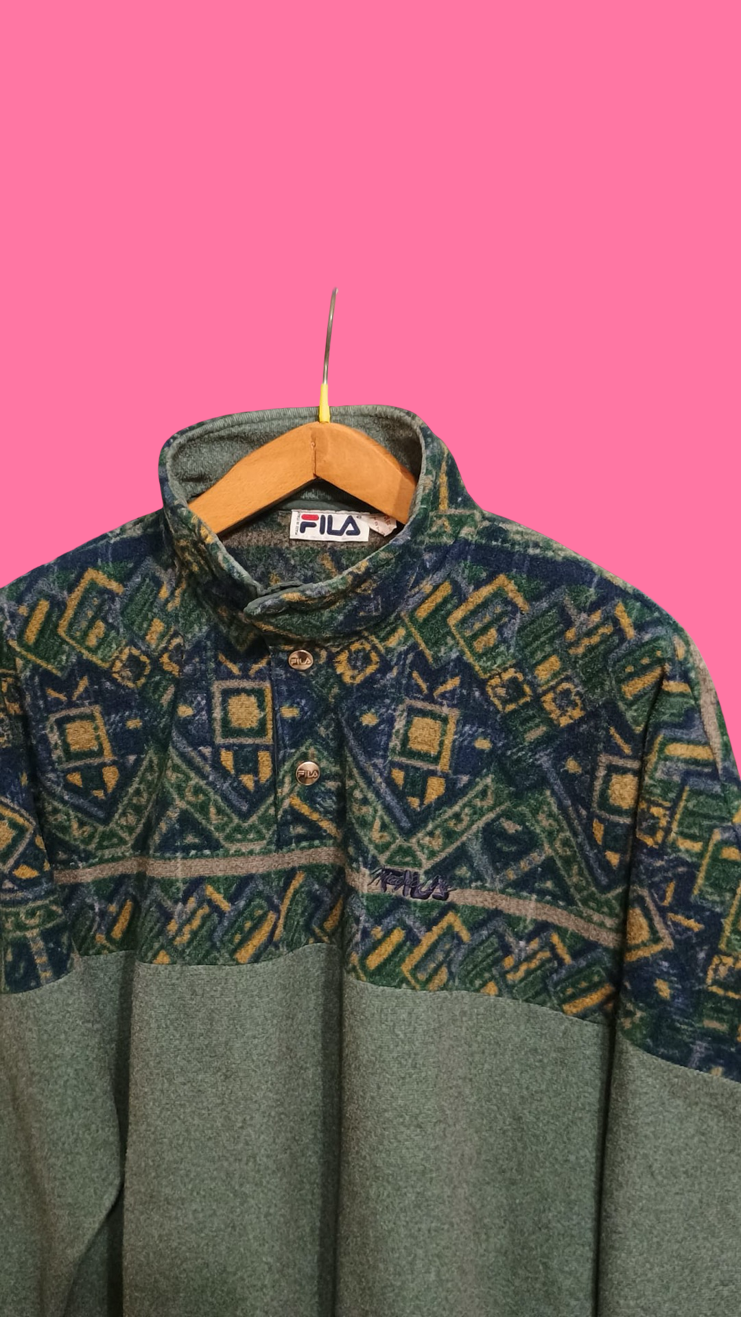 Vintage Multicolor Fantasy 90's Fila Sweatshirt Unisex Size L