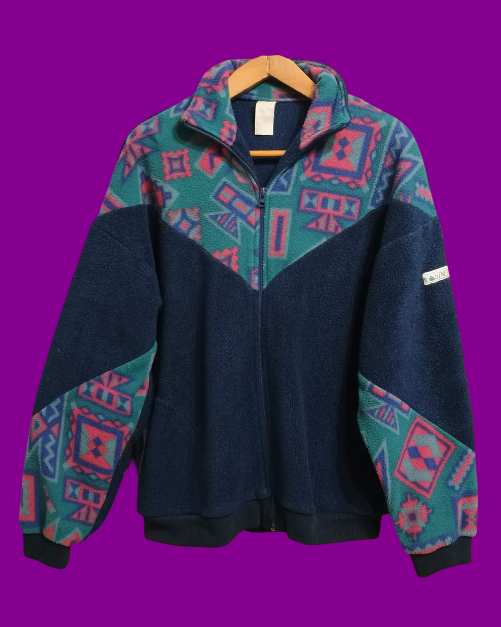 Vintage Multicolor Fantasy 90's Fleece Unisex Size L
