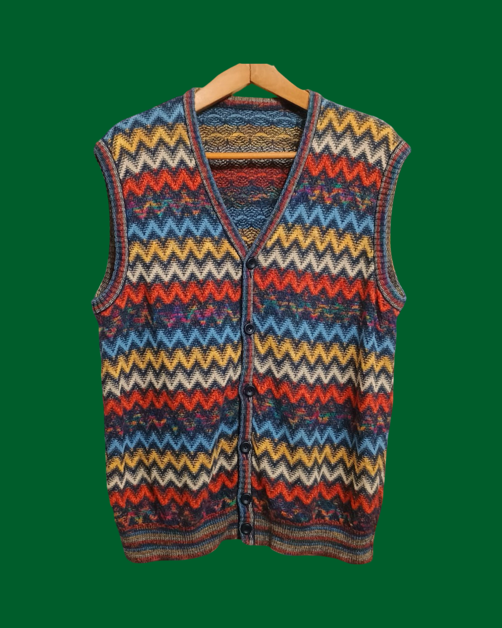 Vintage Multicolor Fantasy 90's Gilet Unisex Size L