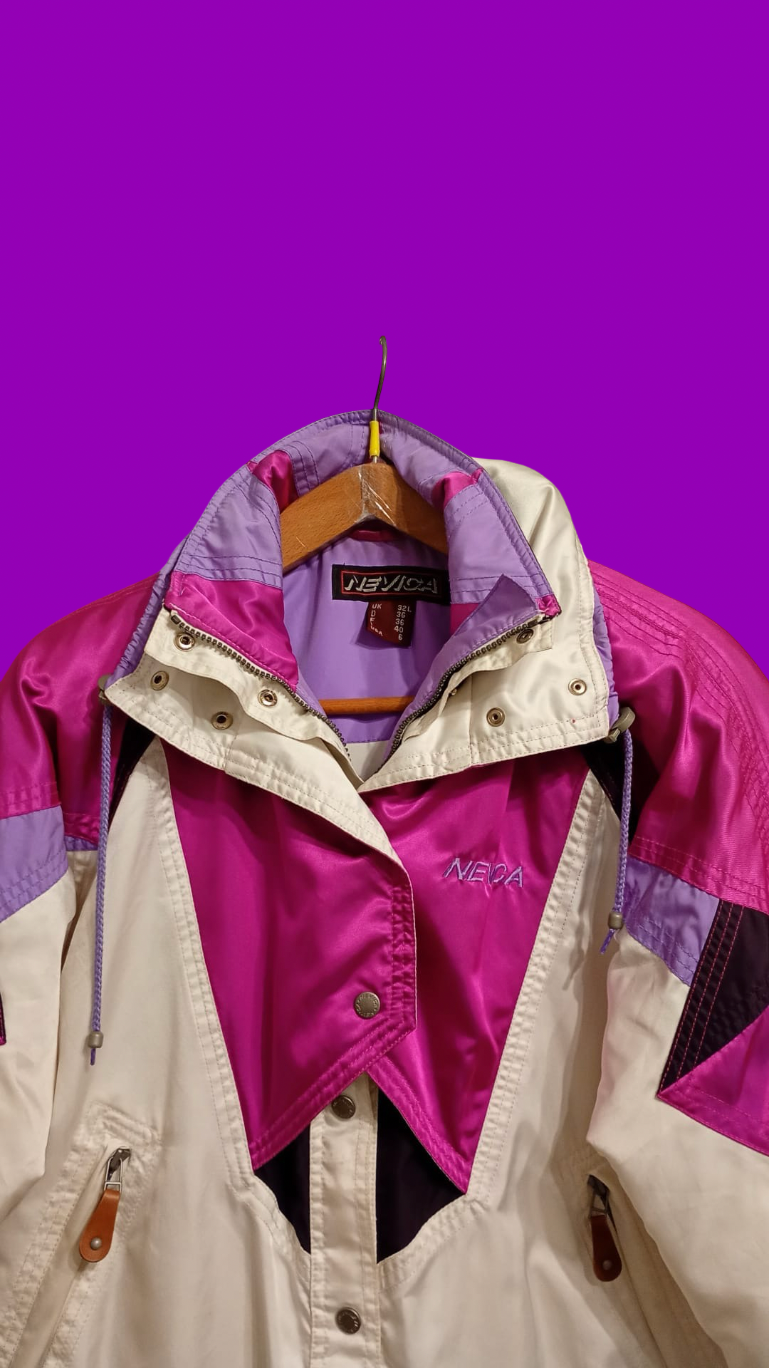 Vintage Multicolor Fantasy 90's Rare Snow Jacket Woman Size L