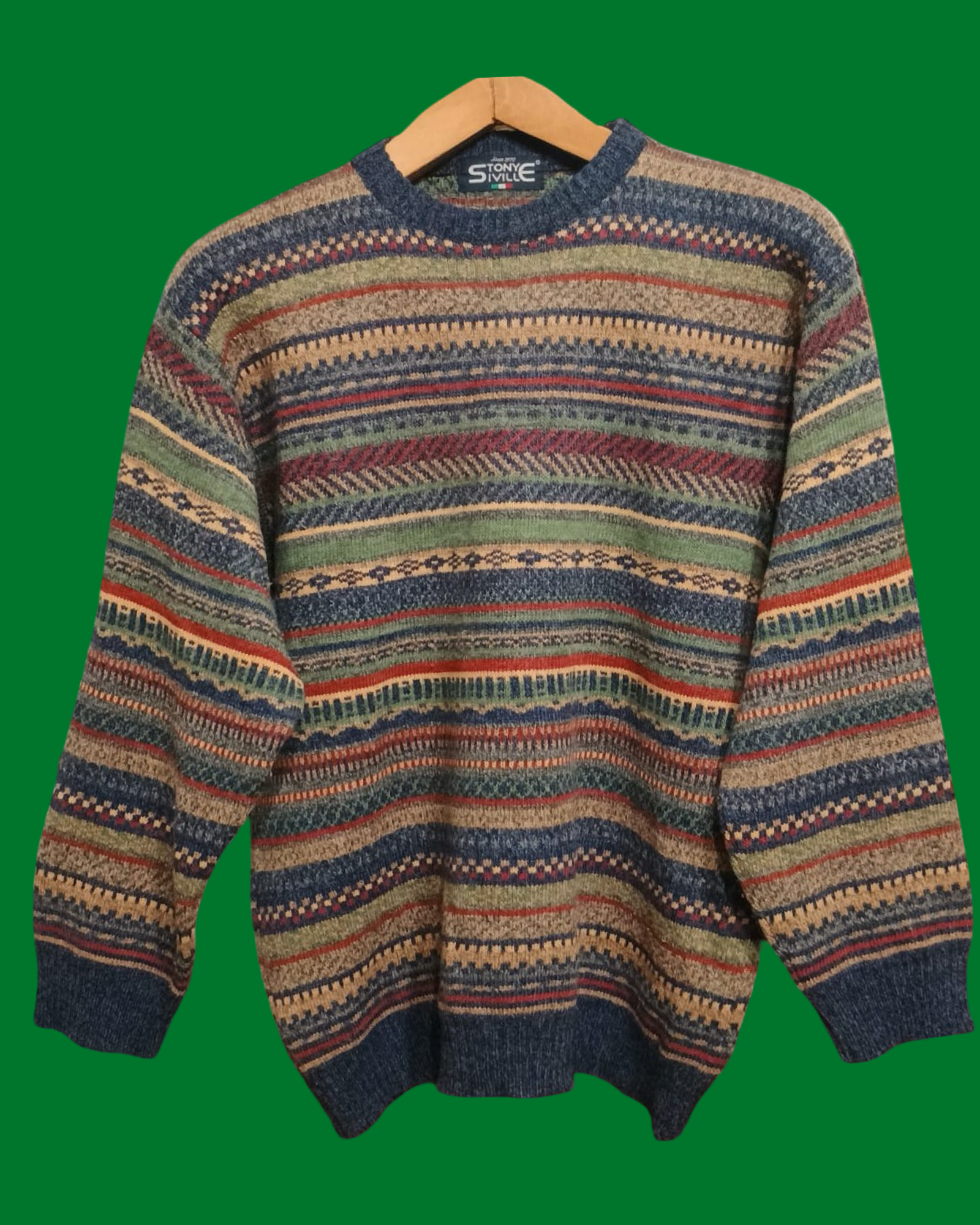 Vintage Multicolor Fantasy 90's Sweater Unisex Size L