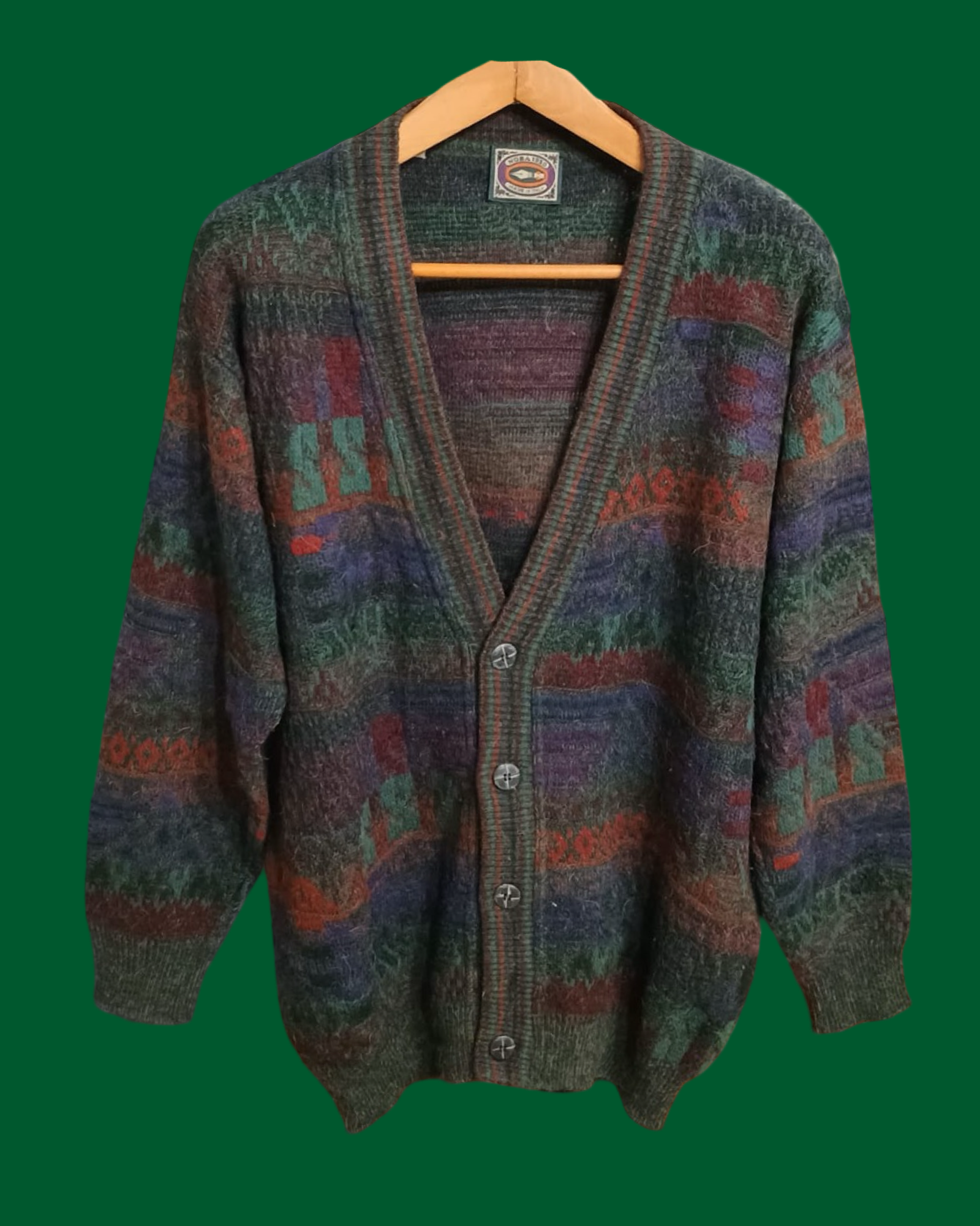 Vintage Multicolor Fantasy 90's Sweater Unisex Size L